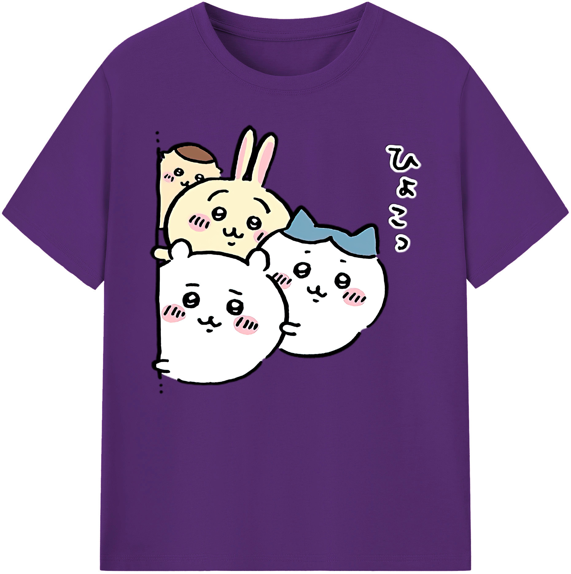 （画像用） ちいかわ ちいかわ Chii-kawa chiikawa 綿100％ メンズ半袖Tシャツ｜肌触りやわらか＆通気性