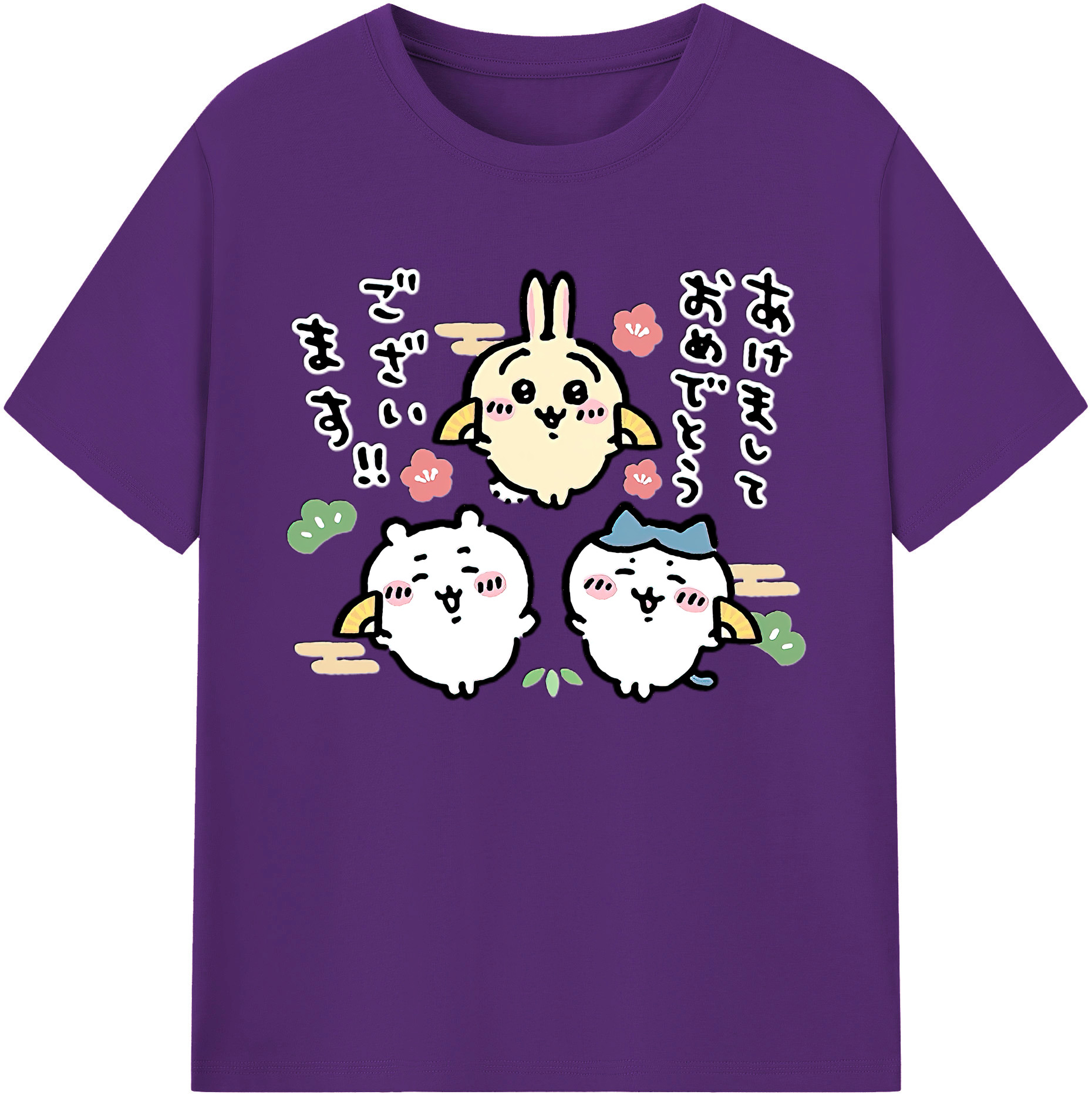 （画像用） ちいかわ ちいかわ Chii-kawa chiikawa 綿100％ メンズ半袖Tシャツ｜肌触りやわらか＆通気性