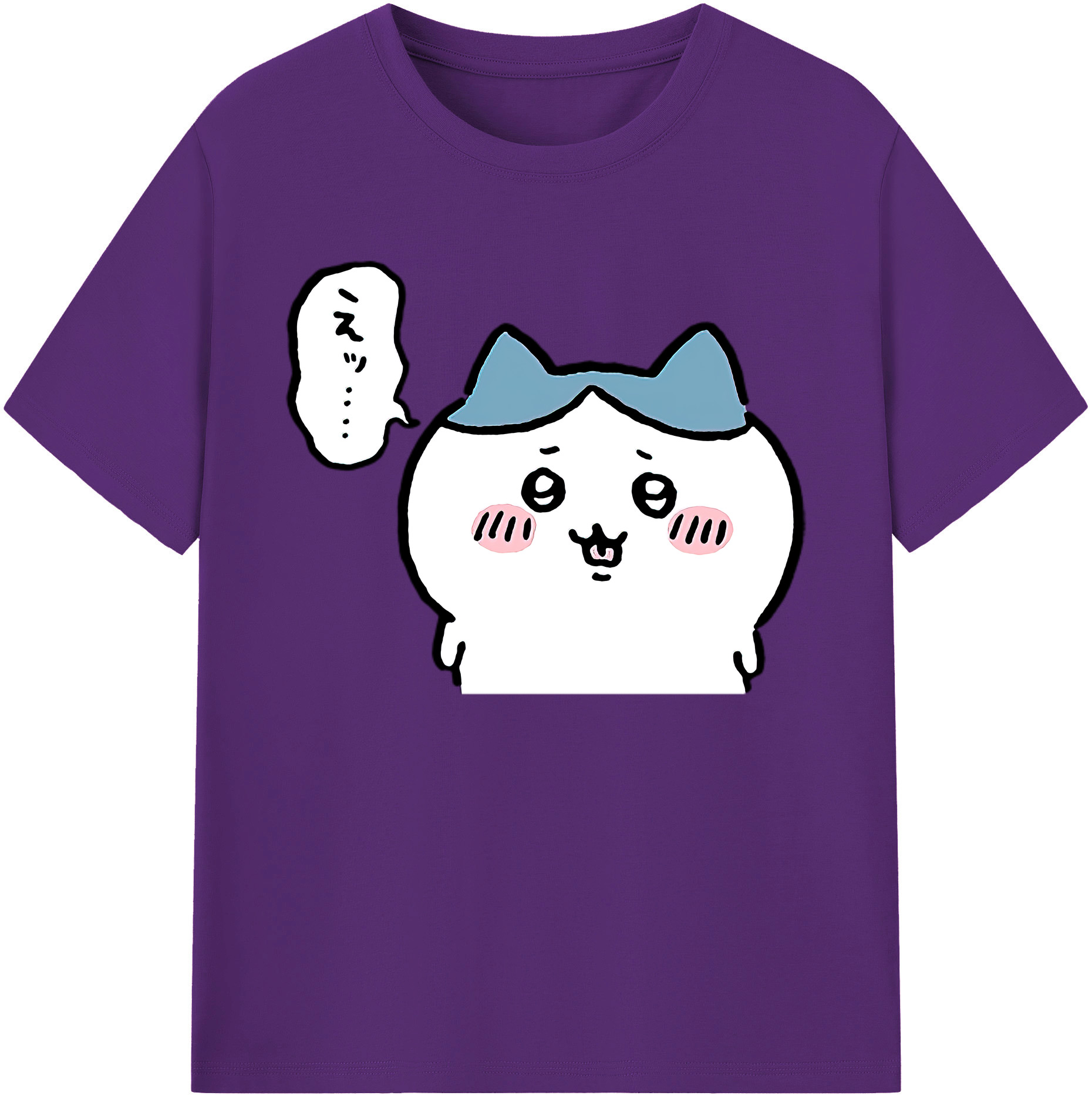 （画像用） ちいかわ ハチワレ Chii-kawa hachiware 綿100％ メンズ半袖Tシャツ｜肌触りやわらか＆通気性
