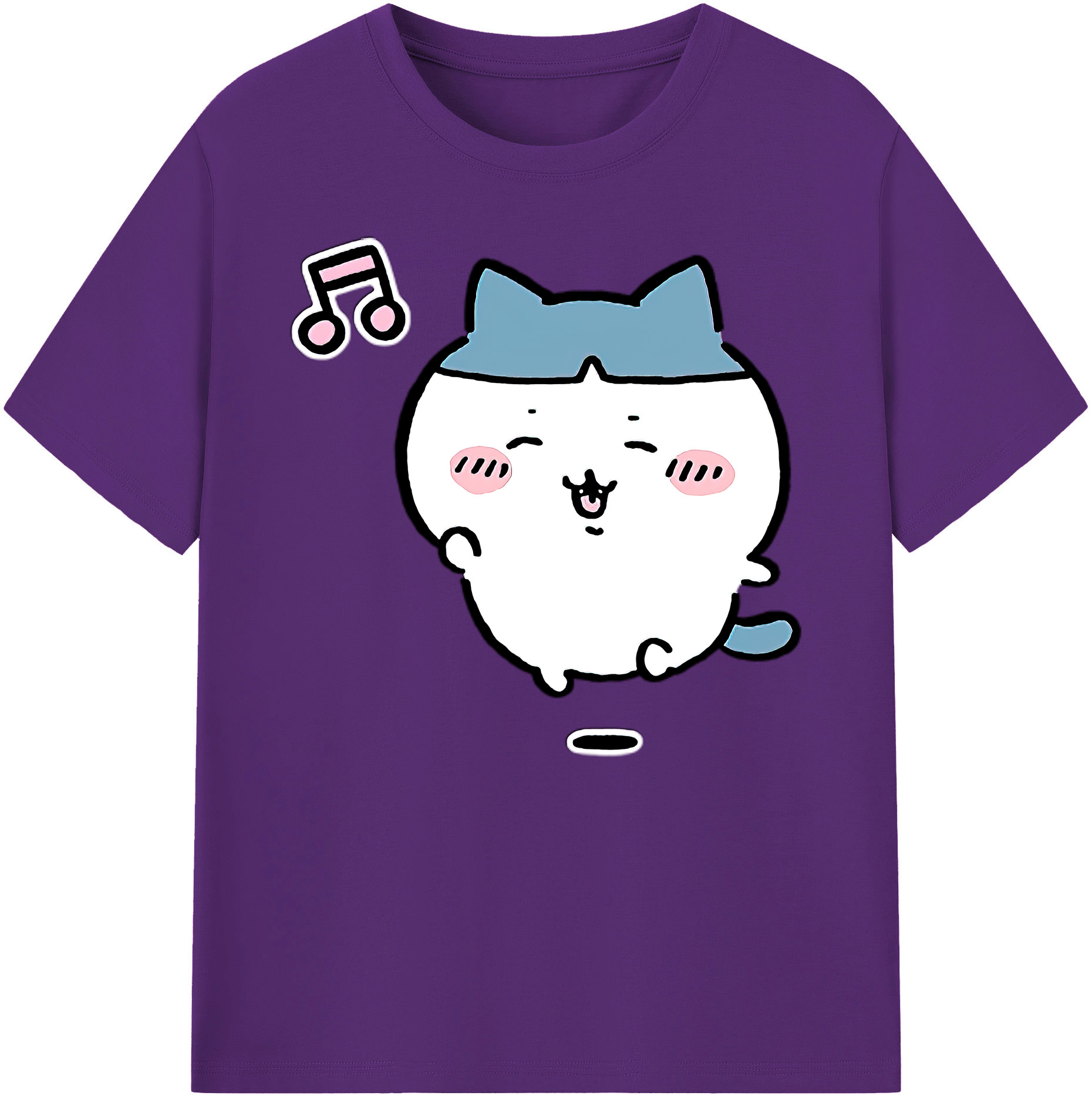 （画像用） ちいかわ ハチワレ Chii-kawa hachiware 綿100％ メンズ半袖Tシャツ｜肌触りやわらか＆通気性