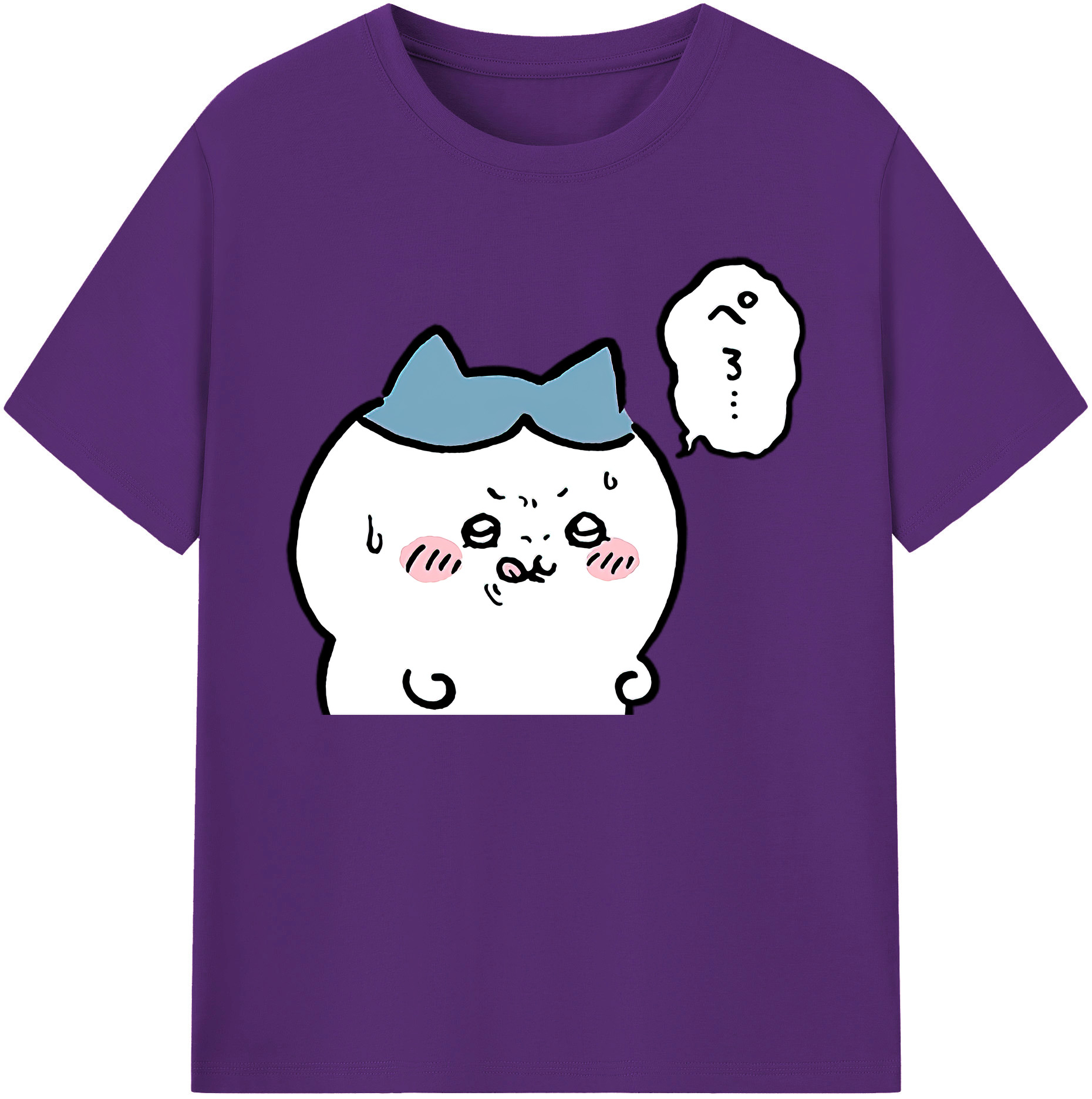 （画像用） ちいかわ ハチワレ Chii-kawa hachiware 綿100％ メンズ半袖Tシャツ｜肌触りやわらか＆通気性