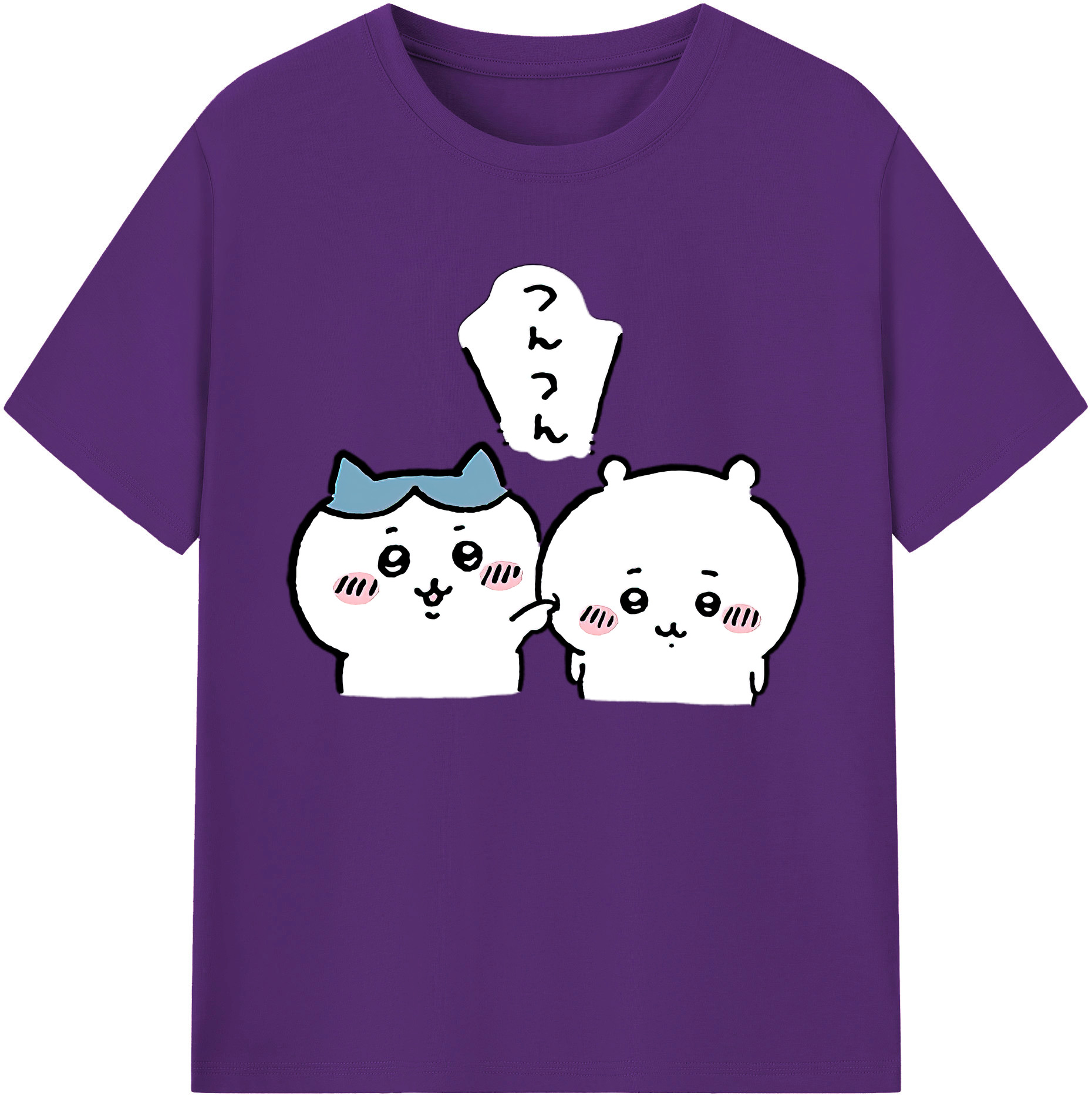 （画像用） ちいかわ ちいかわ Chii-kawa chiikawa 綿100％ メンズ半袖Tシャツ｜肌触りやわらか＆通気性
