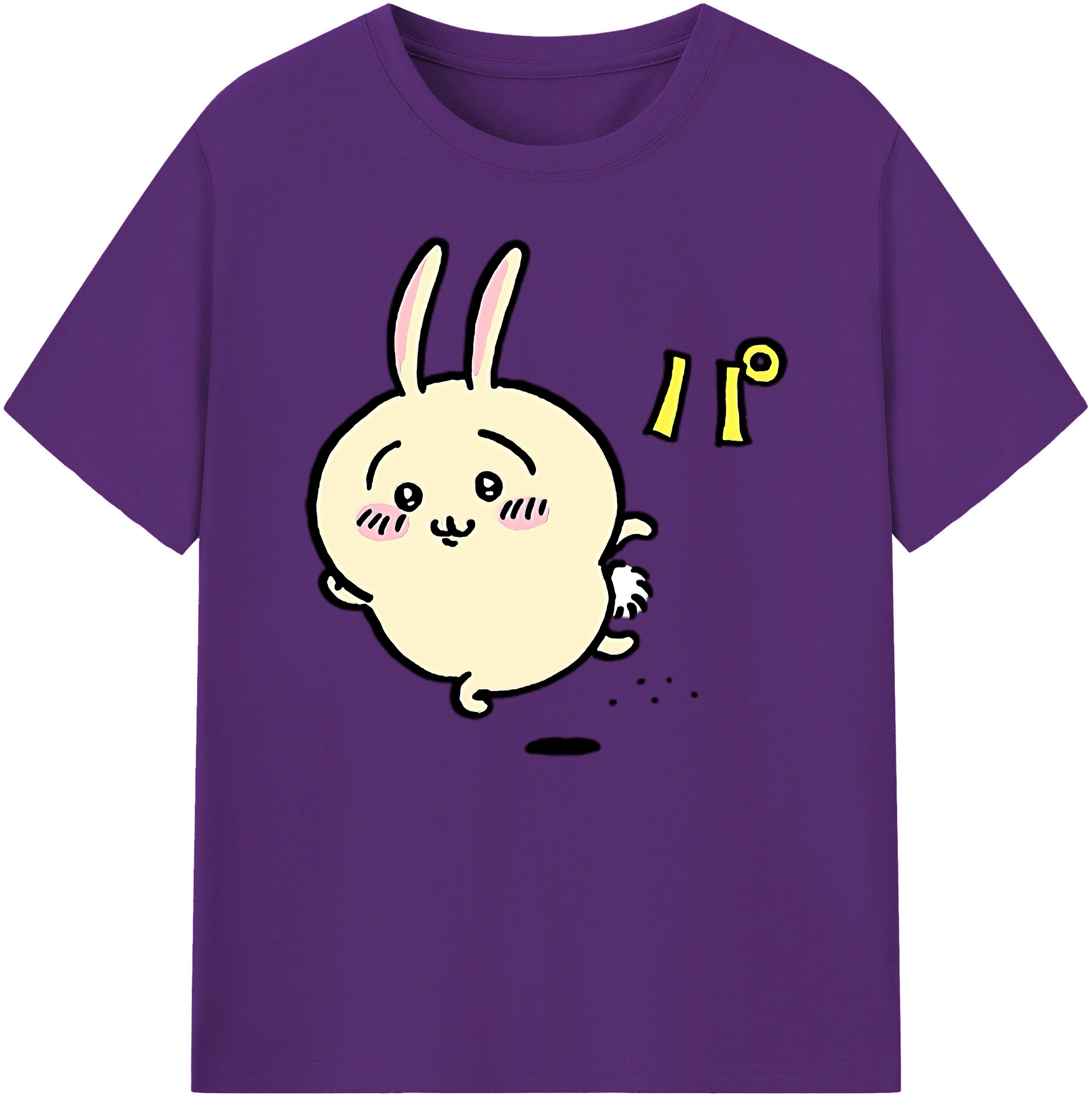 （画像用） ちいかわ うさぎ Chii-kawa usagi 綿100％ メンズ半袖Tシャツ｜肌触りやわらか＆通気性