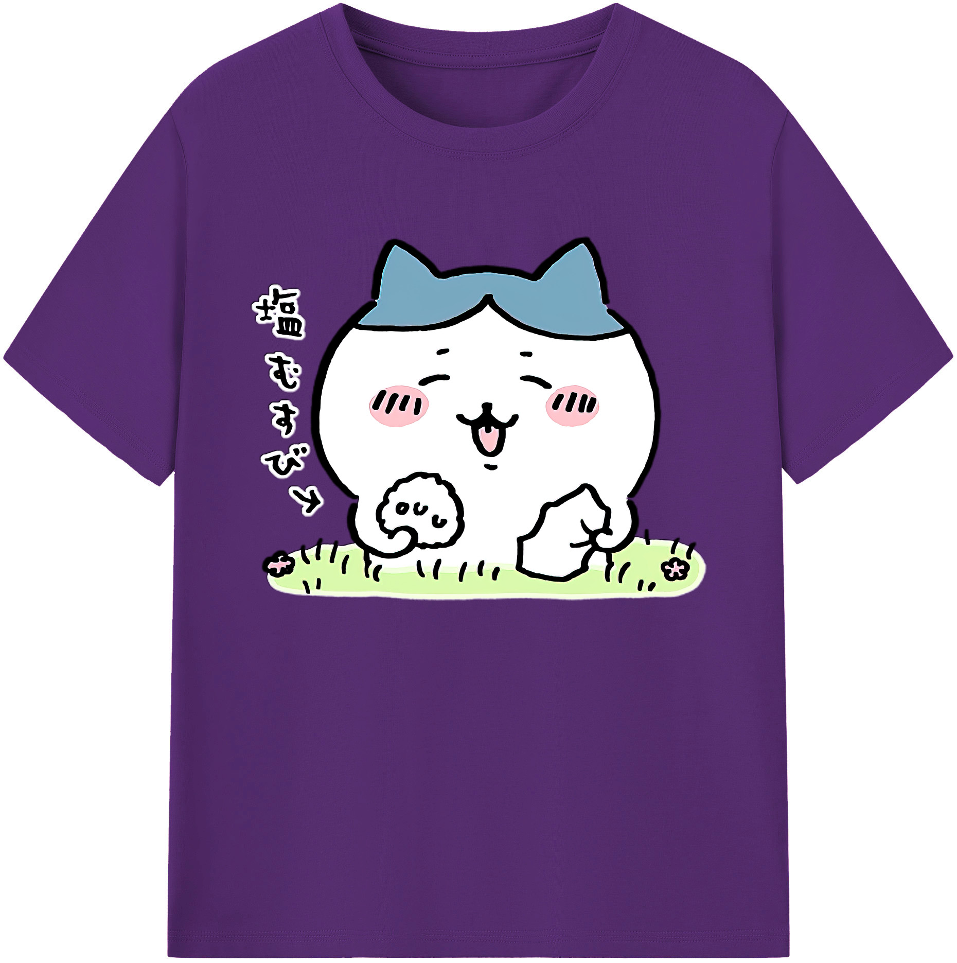 （画像用） ちいかわ ハチワレ Chii-kawa hachiware 綿100％ メンズ半袖Tシャツ｜肌触りやわらか＆通気性