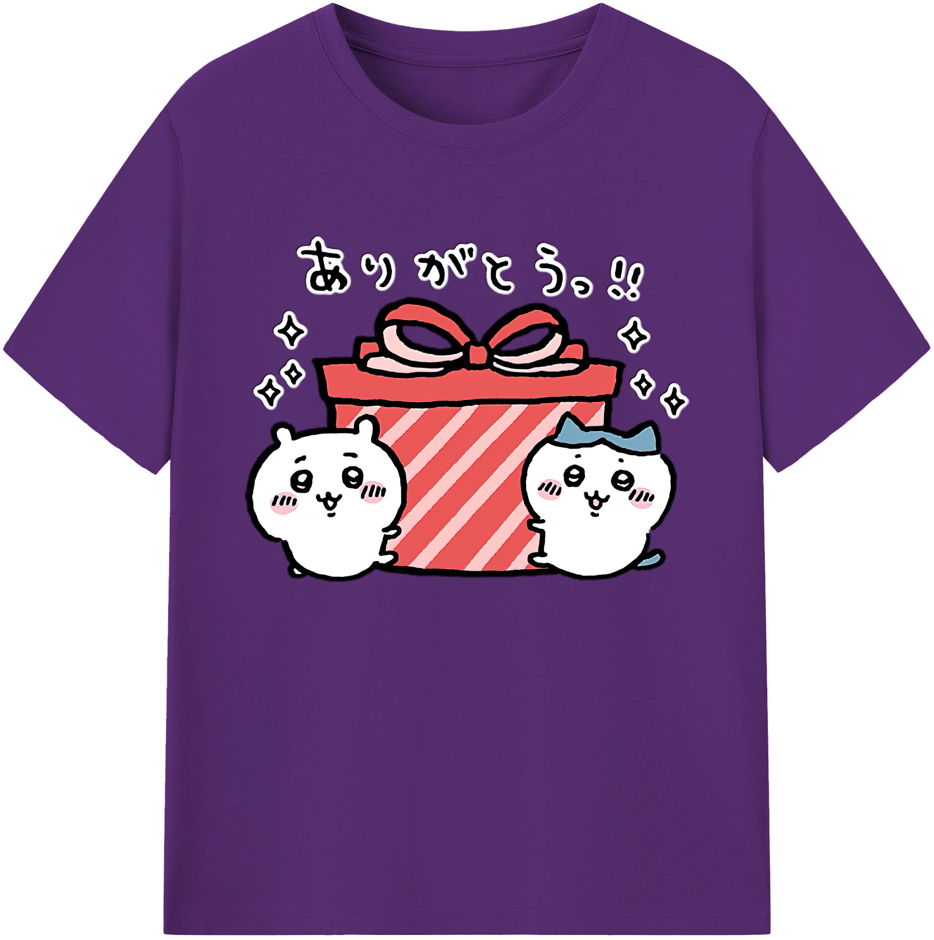 （画像用） ちいかわ ハチワレ Chii-kawa hachiware 綿100％ メンズ半袖Tシャツ｜肌触りやわらか＆通気性
