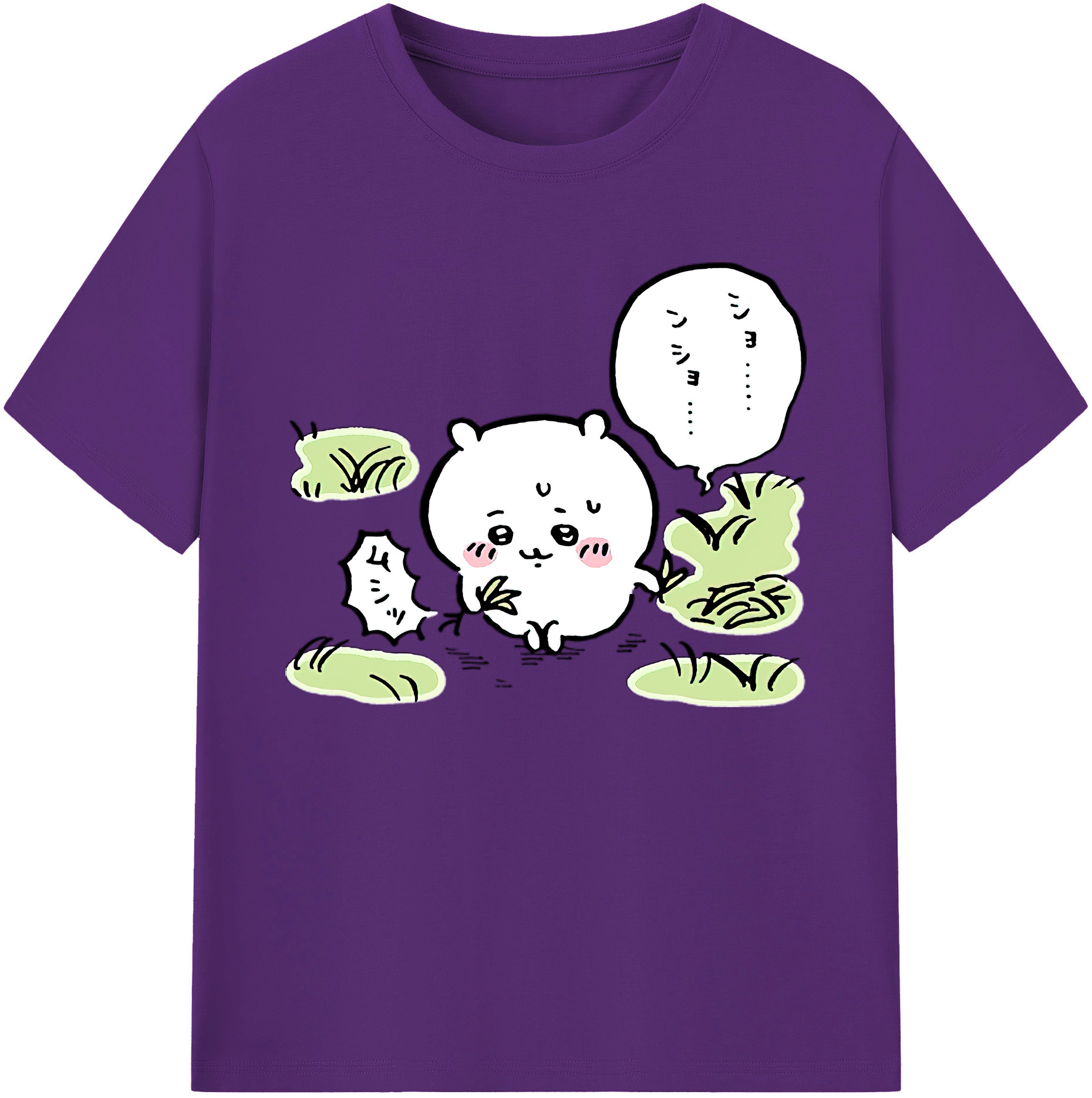 （画像用） ちいかわ ちいかわ Chii-kawa chiikawa 綿100％ メンズ半袖Tシャツ｜肌触りやわらか＆通気性