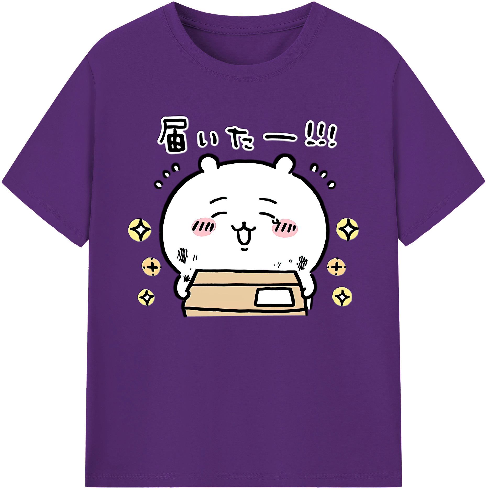 （画像用） ちいかわ ちいかわ Chii-kawa chiikawa 綿100％ メンズ半袖Tシャツ｜肌触りやわらか＆通気性