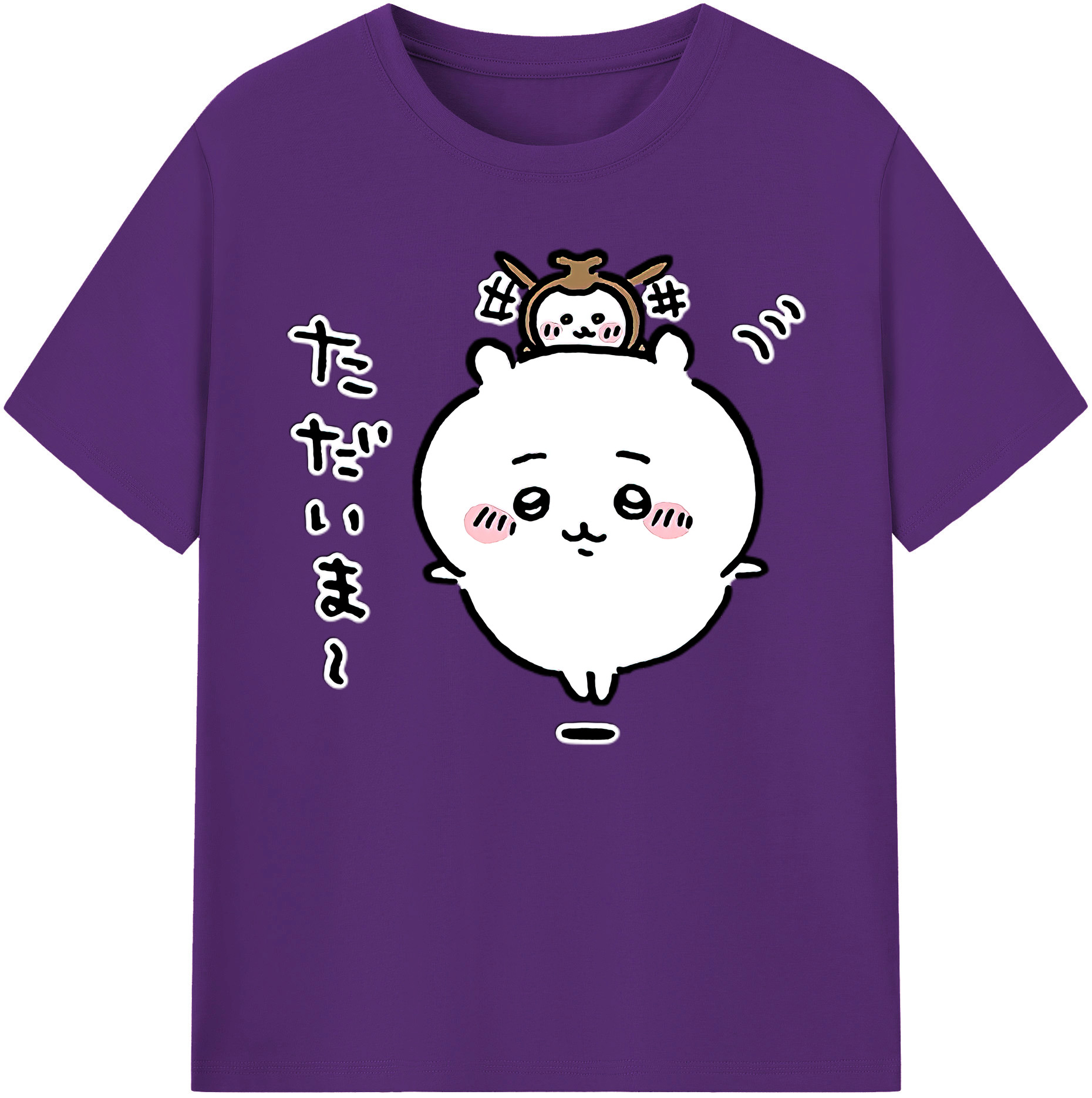 （画像用） ちいかわ ちいかわ Chii-kawa chiikawa 綿100％ メンズ半袖Tシャツ｜肌触りやわらか＆通気性