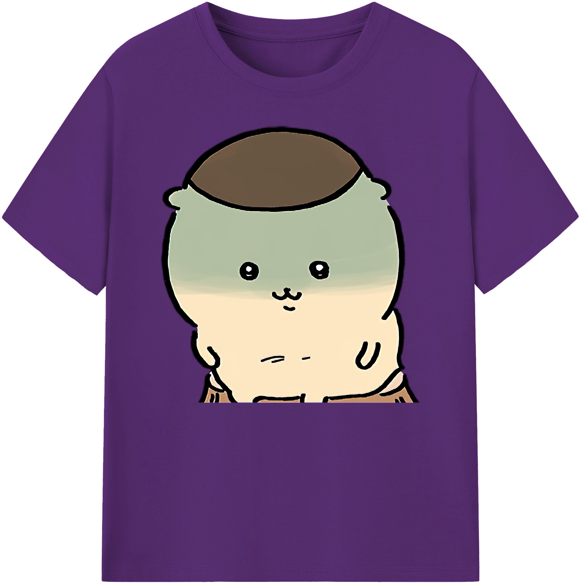 （画像用） ちいかわ くりまんじゅう Chii-kawa kuri manjū 綿100％ メンズ半袖Tシャツ｜肌触りやわらか＆通気性