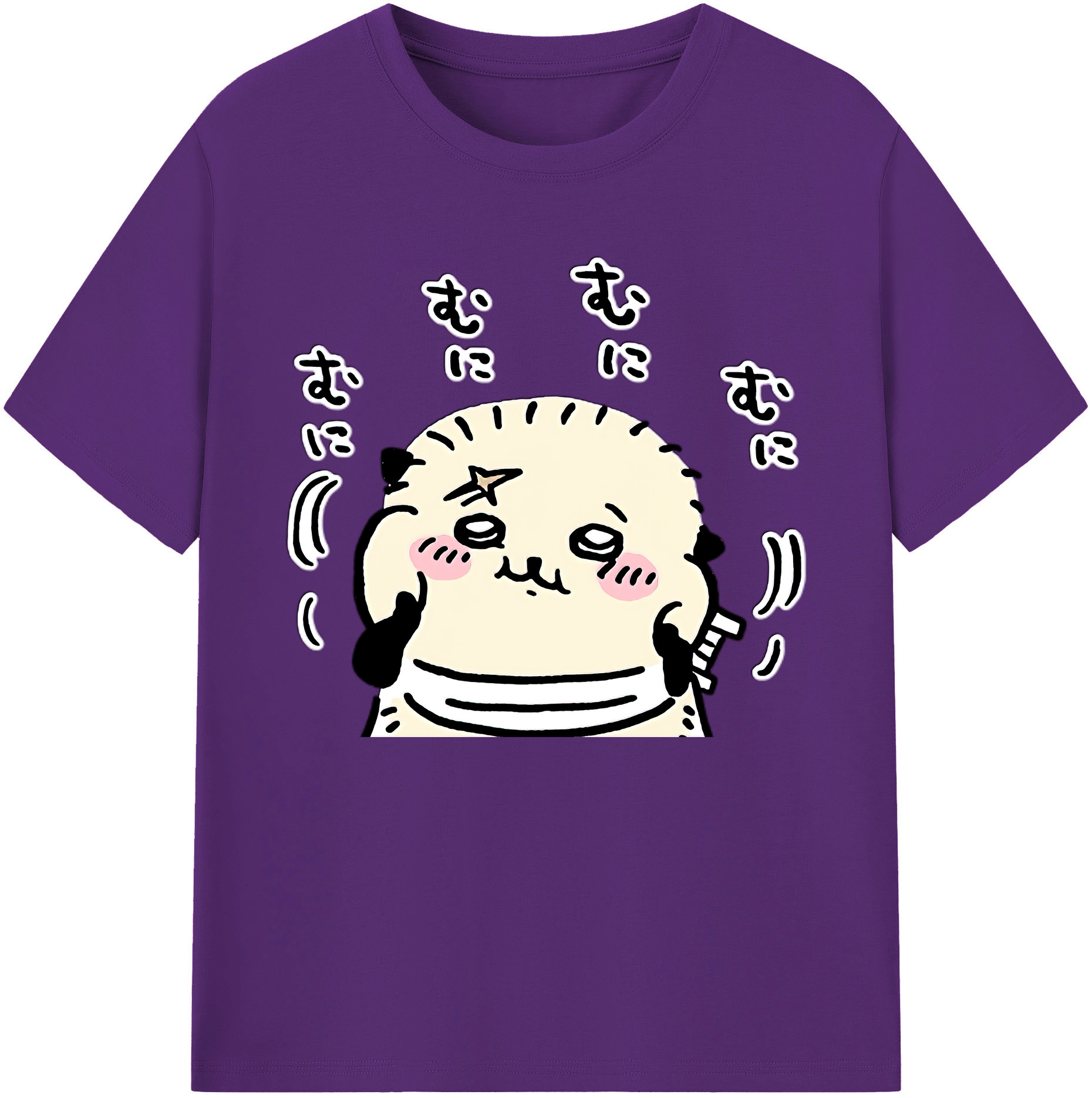 （画像用） ちいかわ ラッコ Chii-kawa Sea otter 綿100％ メンズ半袖Tシャツ｜肌触りやわらか＆通気性