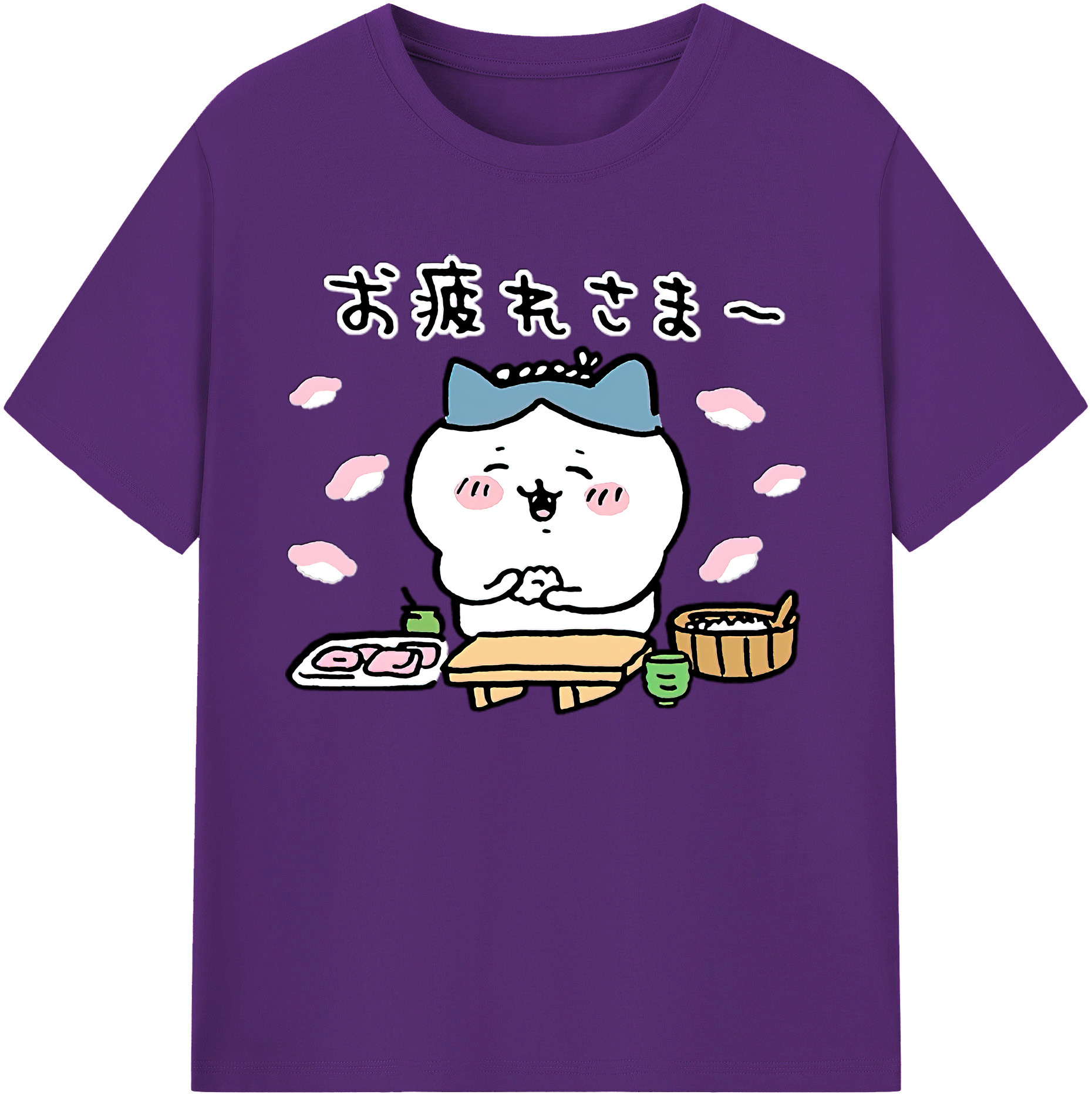 （画像用） ちいかわ ハチワレ Chii-kawa hachiware 綿100％ メンズ半袖Tシャツ｜肌触りやわらか＆通気性