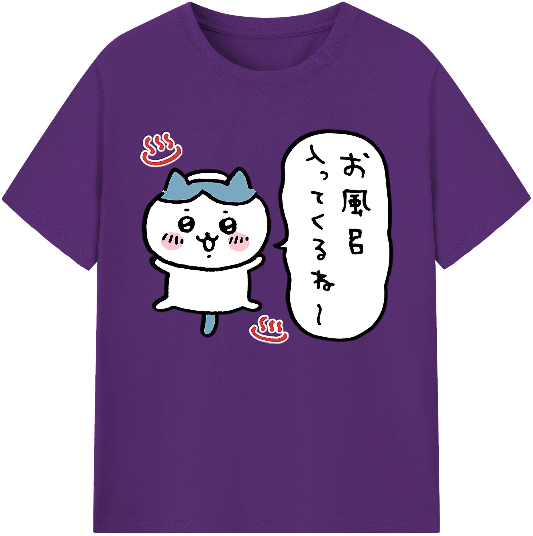 （画像用） ちいかわ ハチワレ Chii-kawa hachiware 綿100％ メンズ半袖Tシャツ｜肌触りやわらか＆通気性
