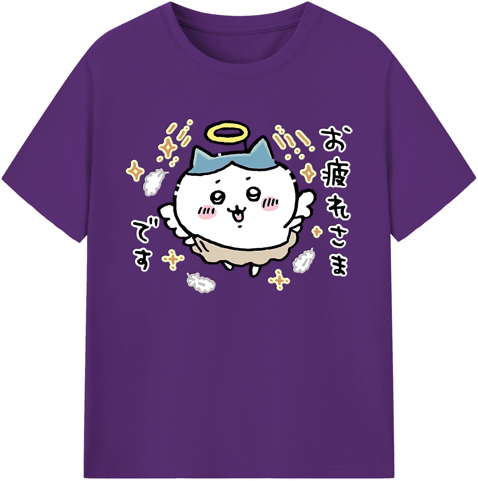 （画像用） ちいかわ ハチワレ Chii-kawa hachiware 綿100％ メンズ半袖Tシャツ｜肌触りやわらか＆通気性