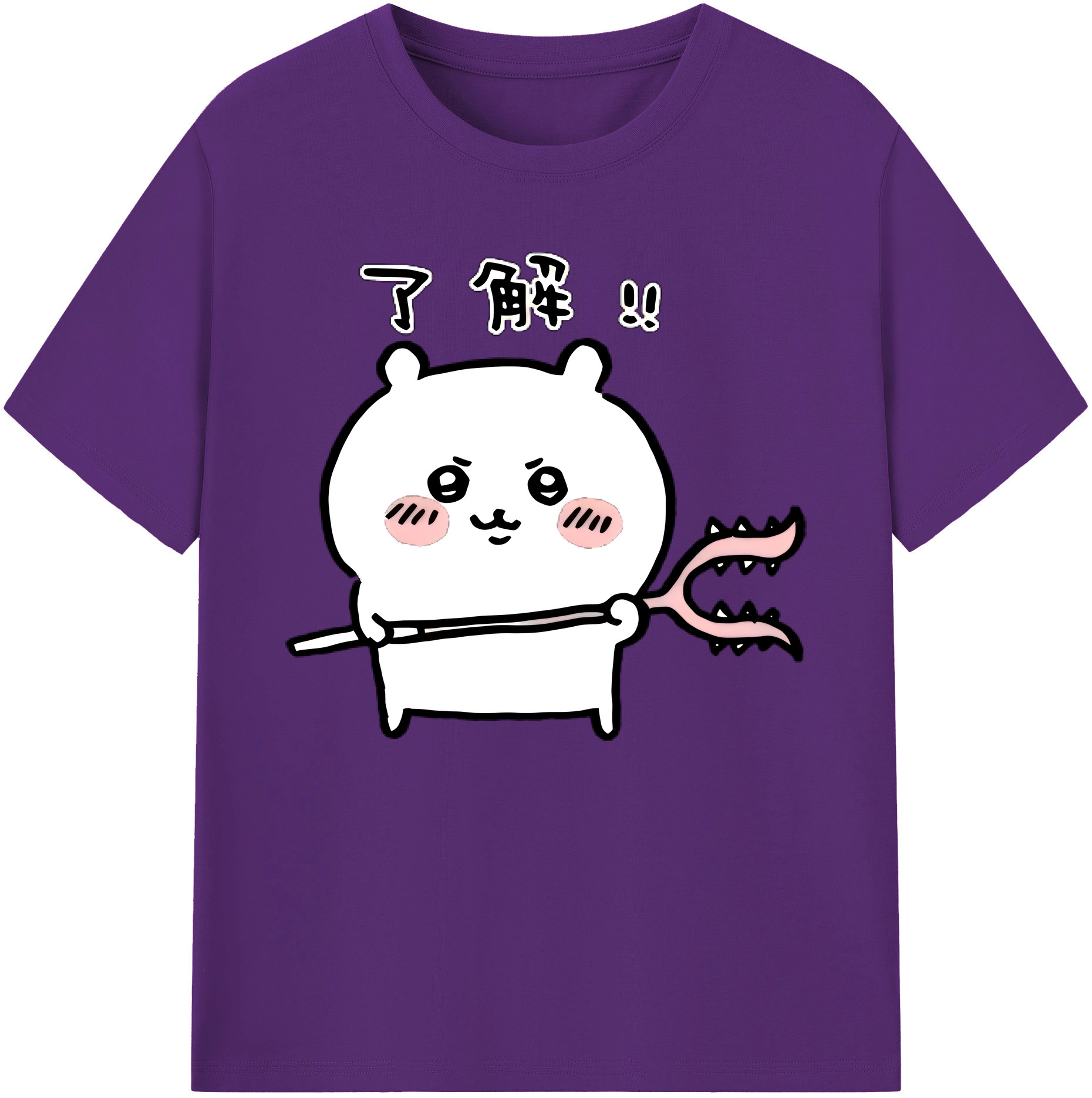 （画像用） ちいかわ ちいかわ Chii-kawa chiikawa 綿100％ メンズ半袖Tシャツ｜肌触りやわらか＆通気性