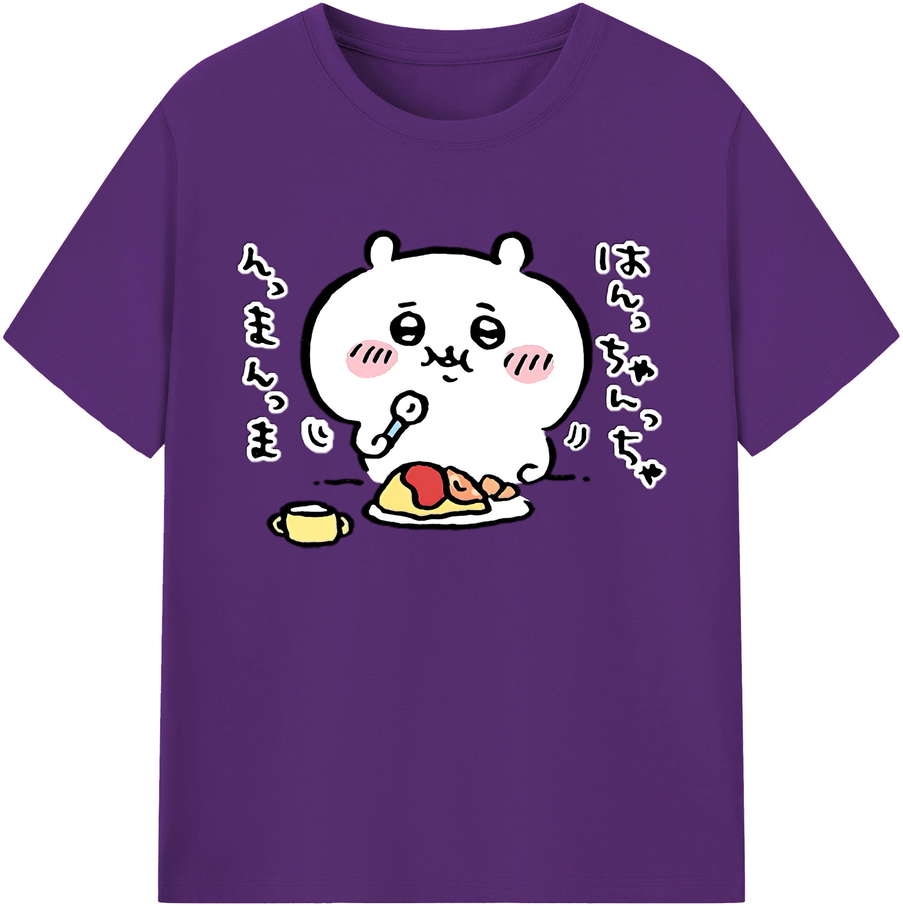 （画像用） ちいかわ ちいかわ Chii-kawa chiikawa 綿100％ メンズ半袖Tシャツ｜肌触りやわらか＆通気性