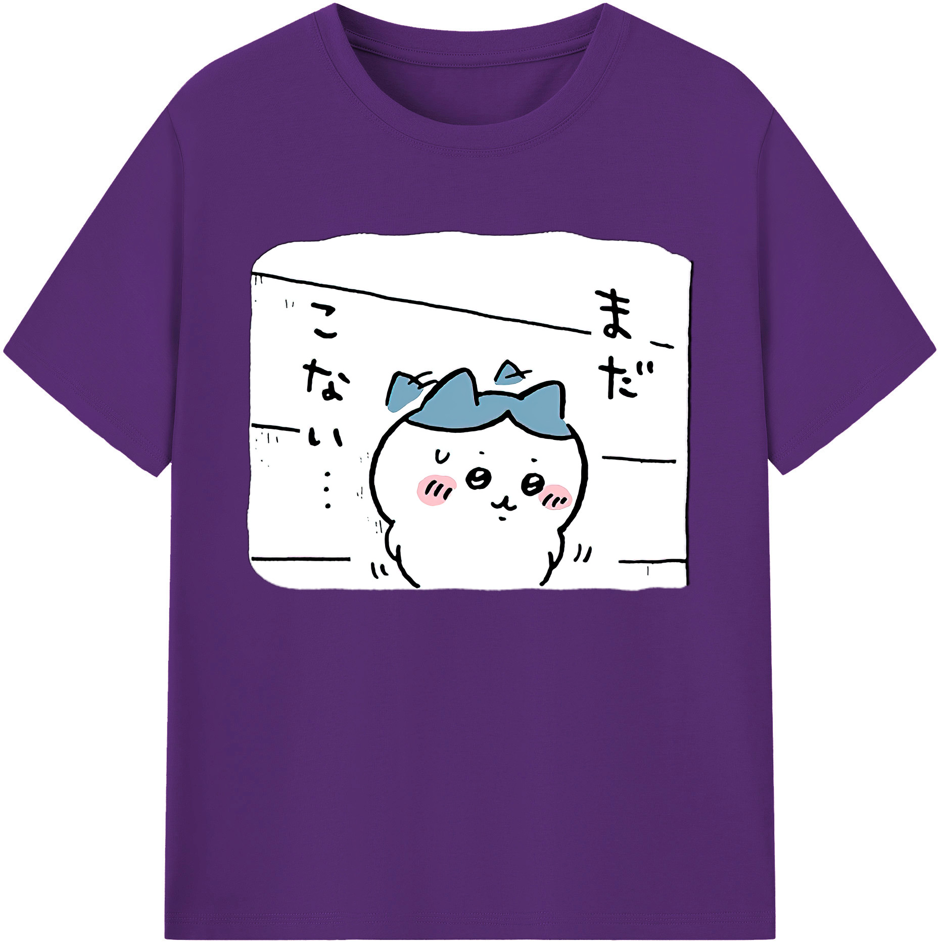 （画像用） ちいかわ ハチワレ Chii-kawa hachiware 綿100％ メンズ半袖Tシャツ｜肌触りやわらか＆通気性