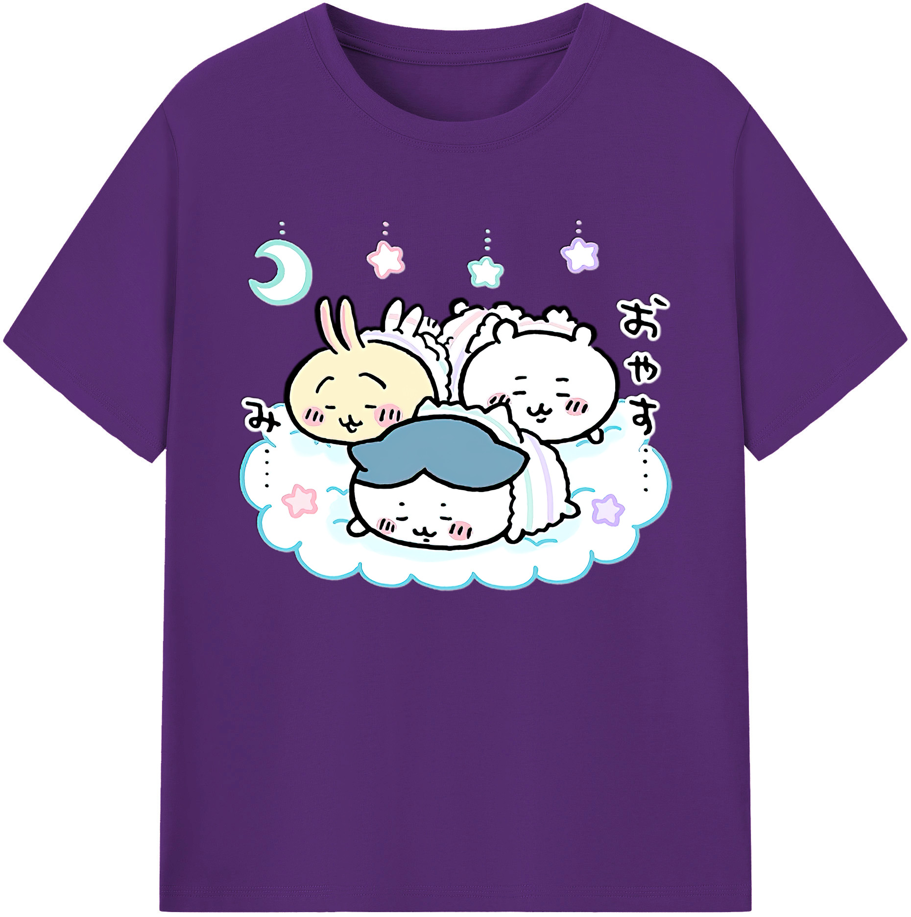 （画像用） ちいかわ ハチワレ Chii-kawa hachiware 綿100％ メンズ半袖Tシャツ｜肌触りやわらか＆通気性