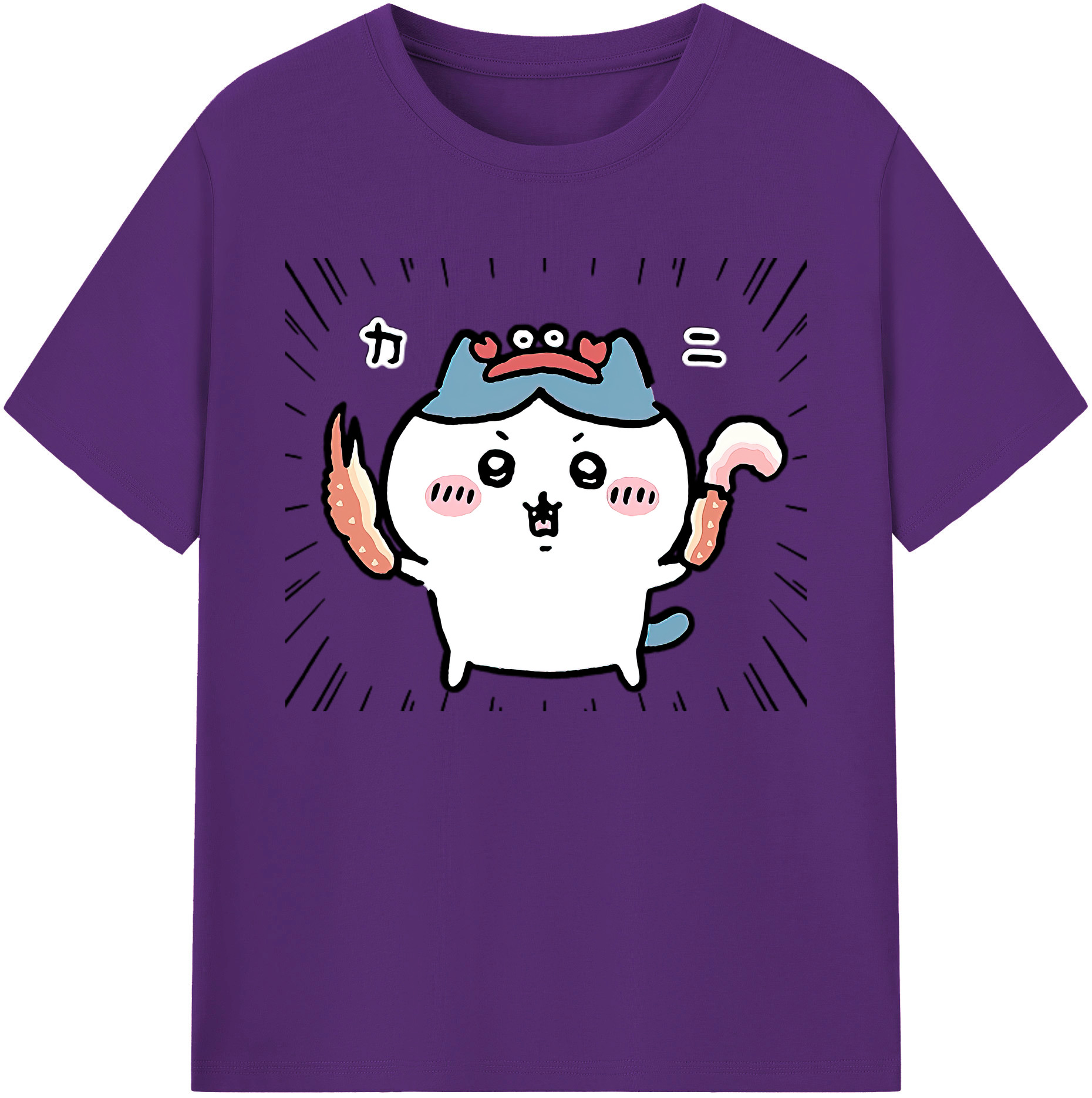 （画像用） ちいかわ ハチワレ Chii-kawa hachiware 綿100％ メンズ半袖Tシャツ｜肌触りやわらか＆通気性