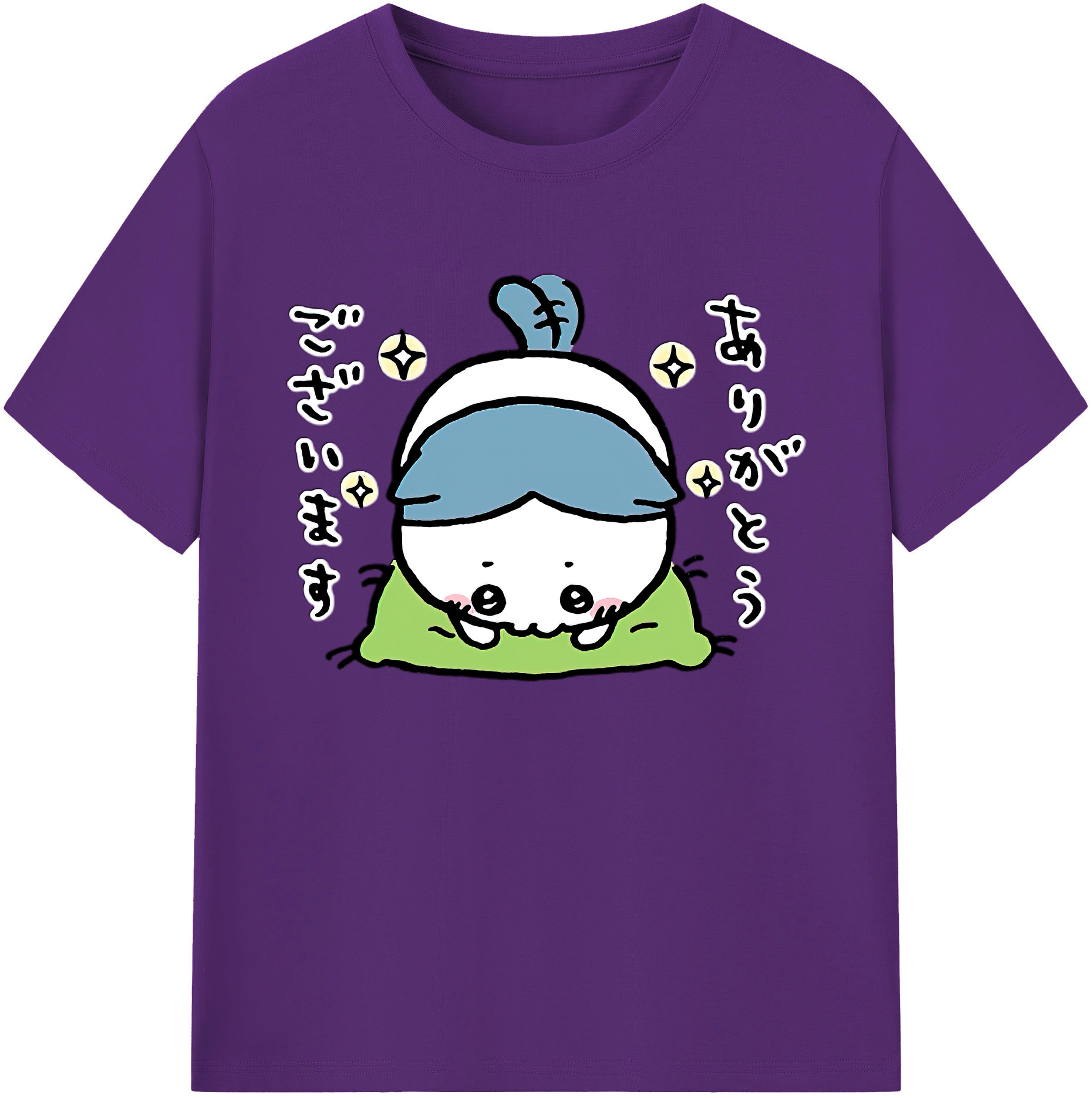 （画像用） ちいかわ ハチワレ Chii-kawa hachiware 綿100％ メンズ半袖Tシャツ｜肌触りやわらか＆通気性