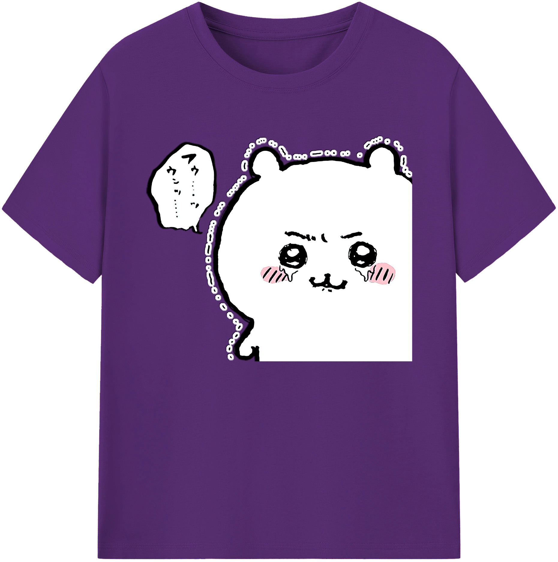（画像用） ちいかわ ちいかわ Chii-kawa chiikawa 綿100％ メンズ半袖Tシャツ｜肌触りやわらか＆通気性
