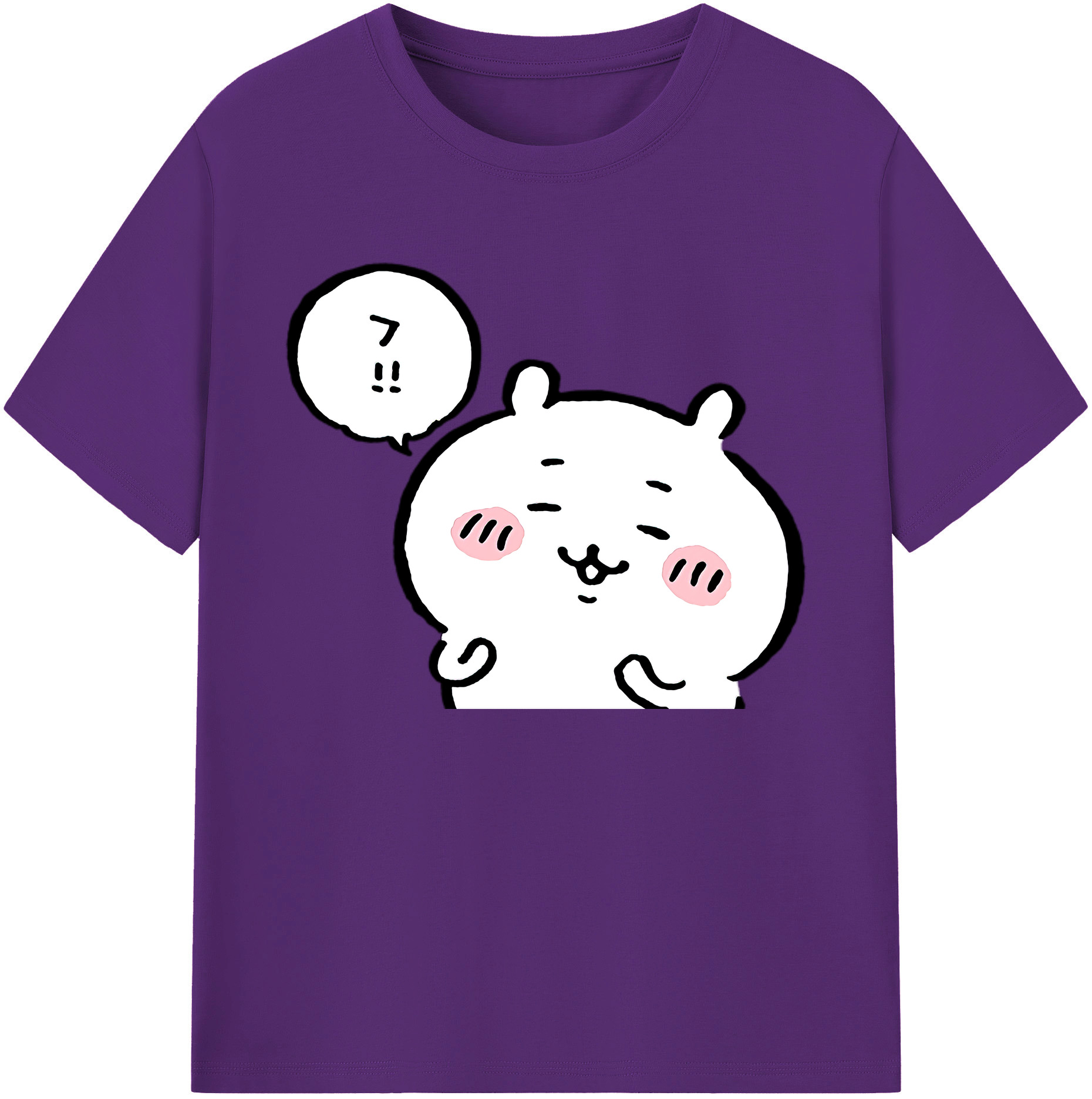 （画像用） ちいかわ ちいかわ Chii-kawa chiikawa 綿100％ メンズ半袖Tシャツ｜肌触りやわらか＆通気性