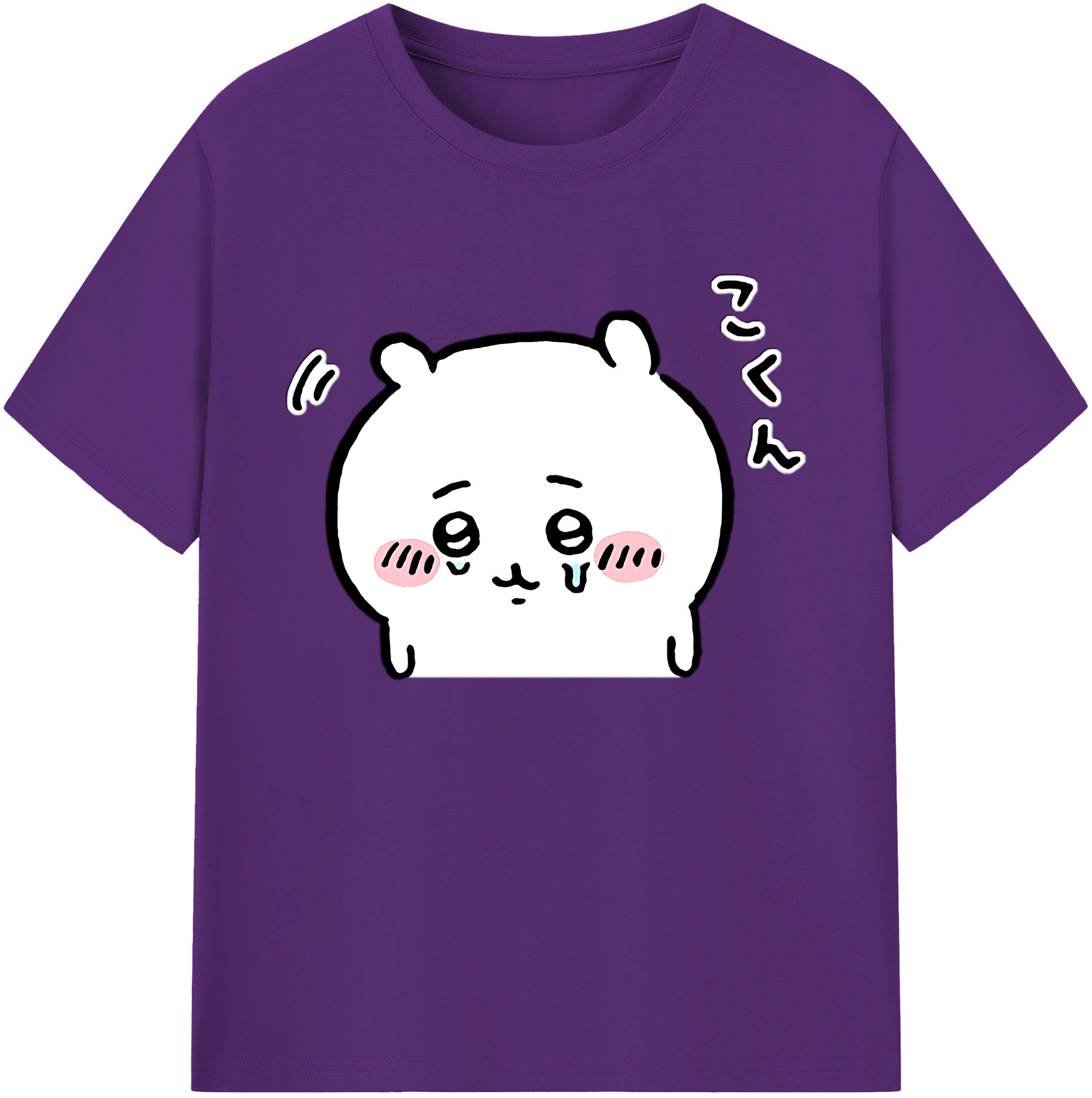 （画像用） ちいかわ ちいかわ Chii-kawa chiikawa 綿100％ メンズ半袖Tシャツ｜肌触りやわらか＆通気性