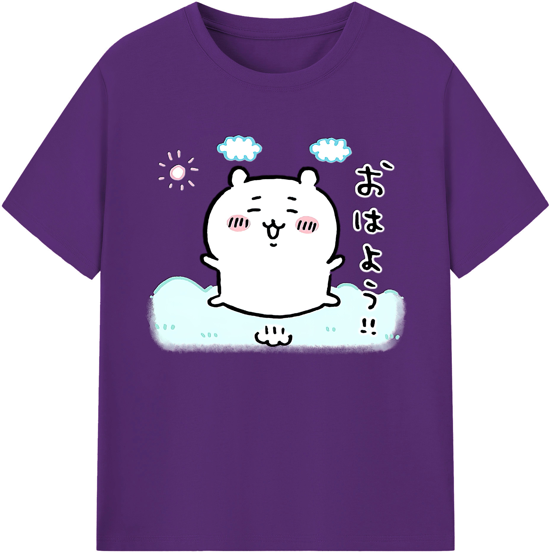 （画像用） ちいかわ ちいかわ Chii-kawa chiikawa 綿100％ メンズ半袖Tシャツ｜肌触りやわらか＆通気性