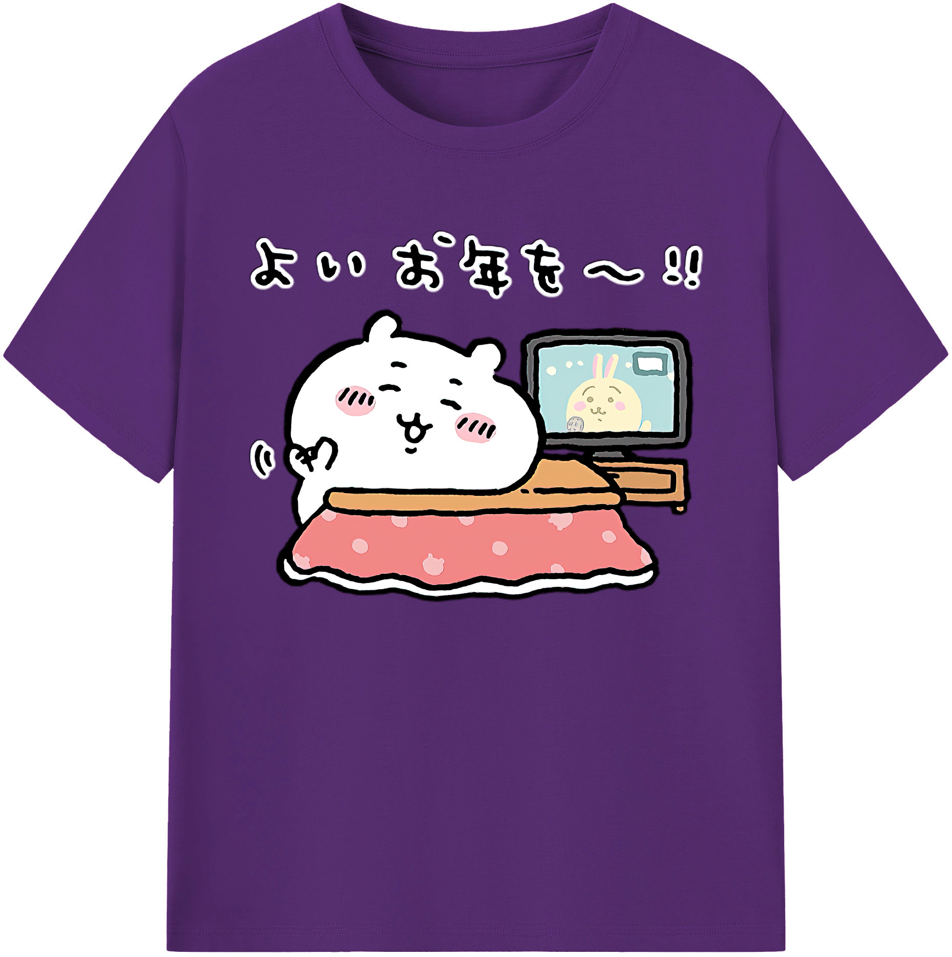 （画像用） ちいかわ ちいかわ Chii-kawa chiikawa 綿100％ メンズ半袖Tシャツ｜肌触りやわらか＆通気性