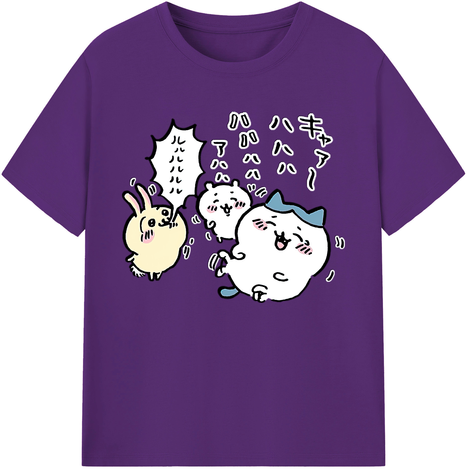 （画像用） ちいかわ うさぎ Chii-kawa usagi 綿100％ メンズ半袖Tシャツ｜肌触りやわらか＆通気性