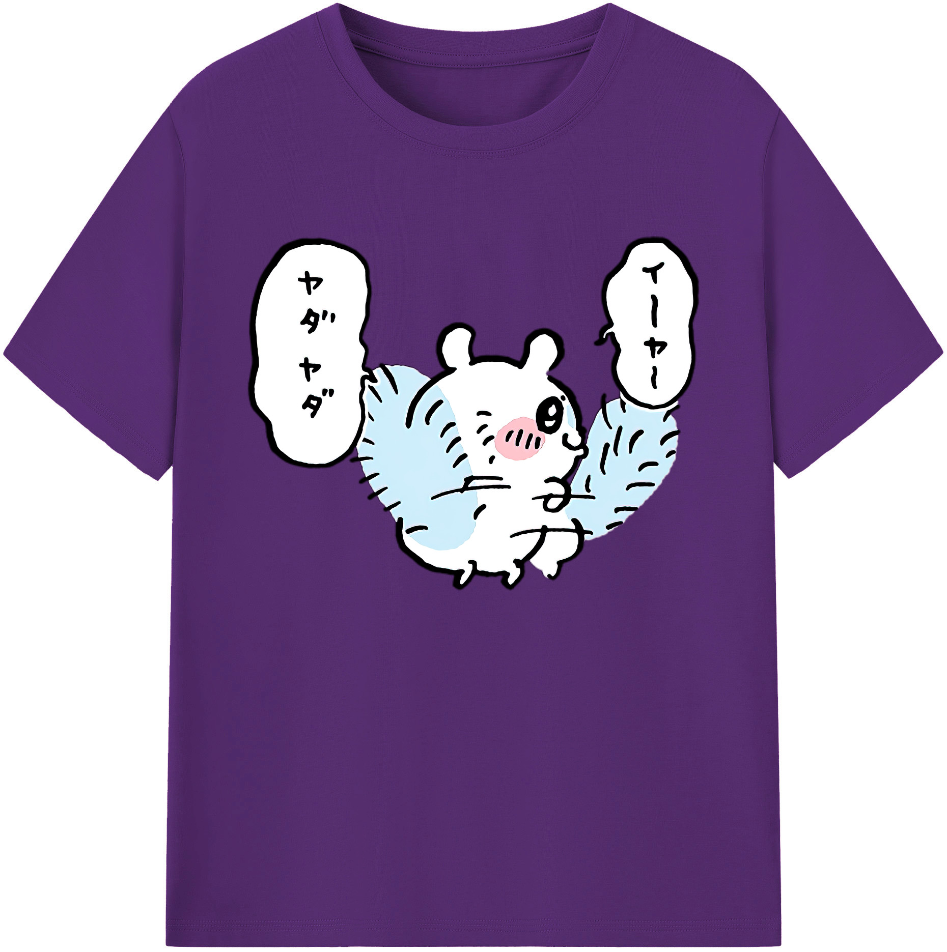 （画像用） ちいかわ モモンガ Chii-kawa Momonga 綿100％ メンズ半袖Tシャツ｜肌触りやわらか＆通気性