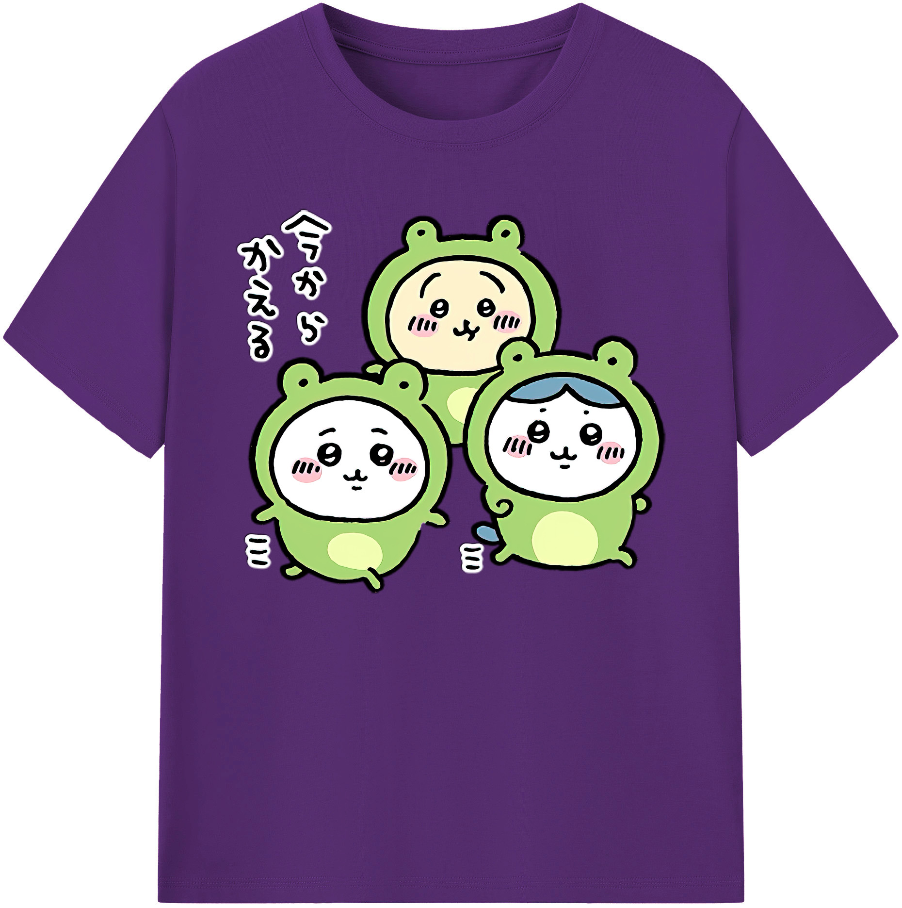 （画像用） ちいかわ ハチワレ Chii-kawa hachiware 綿100％ メンズ半袖Tシャツ｜肌触りやわらか＆通気性