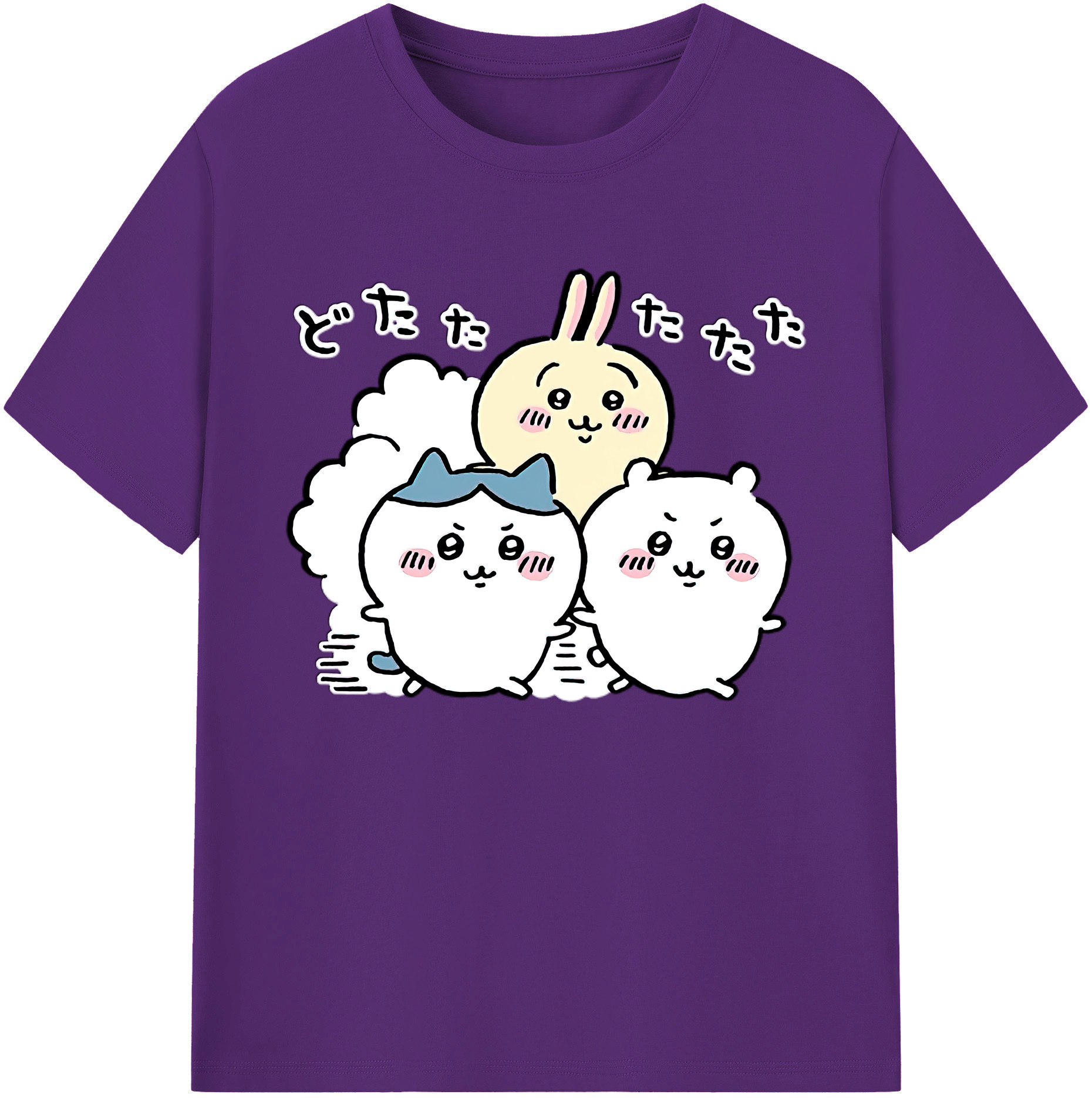 （画像用） ちいかわ ハチワレ Chii-kawa hachiware 綿100％ メンズ半袖Tシャツ｜肌触りやわらか＆通気性