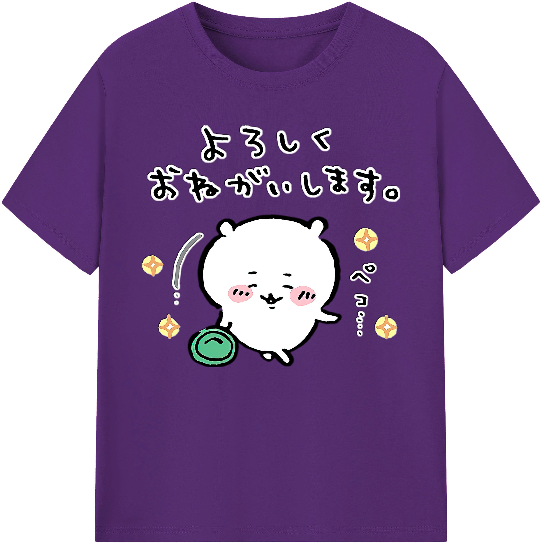 （画像用） ちいかわ ちいかわ Chii-kawa chiikawa 綿100％ メンズ半袖Tシャツ｜肌触りやわらか＆通気性