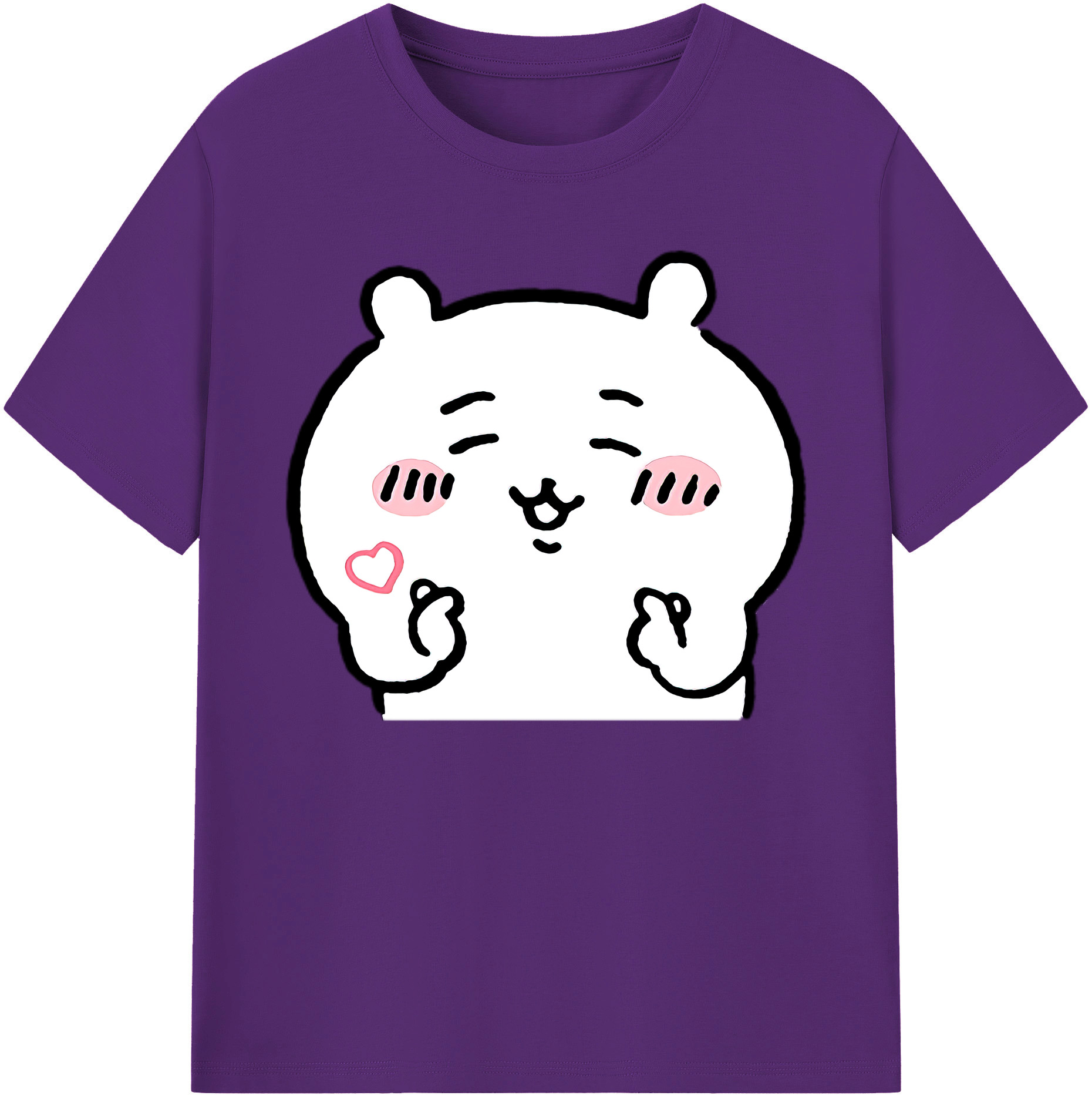 （画像用） ちいかわ ちいかわ Chii-kawa chiikawa 綿100％ メンズ半袖Tシャツ｜肌触りやわらか＆通気性