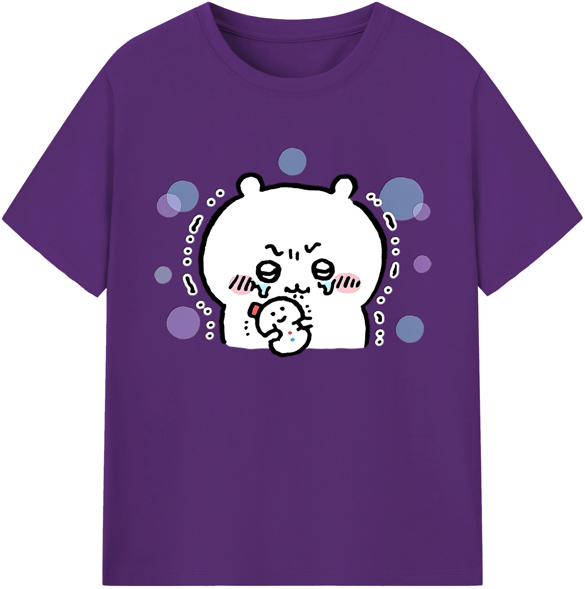 （画像用） ちいかわ ちいかわ Chii-kawa chiikawa 綿100％ メンズ半袖Tシャツ｜肌触りやわらか＆通気性