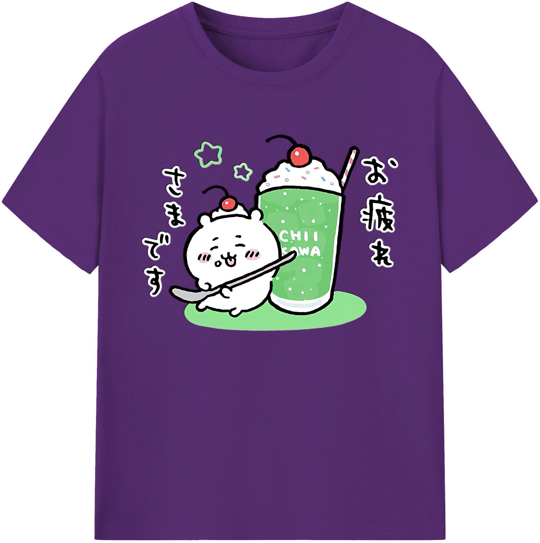 （画像用） ちいかわ ちいかわ Chii-kawa chiikawa 綿100％ メンズ半袖Tシャツ｜肌触りやわらか＆通気性