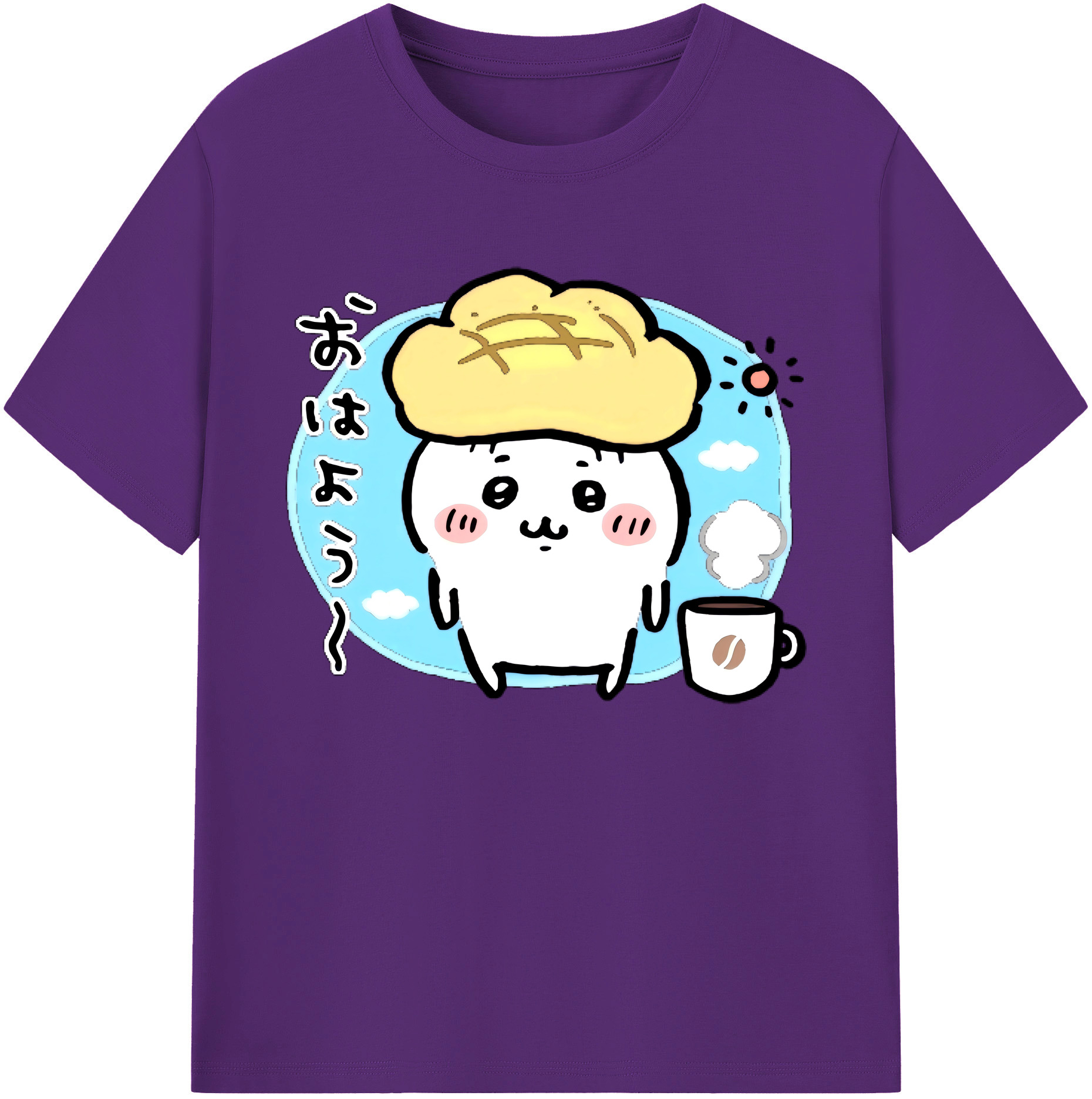 （画像用） ちいかわ ちいかわ Chii-kawa chiikawa 綿100％ メンズ半袖Tシャツ｜肌触りやわらか＆通気性