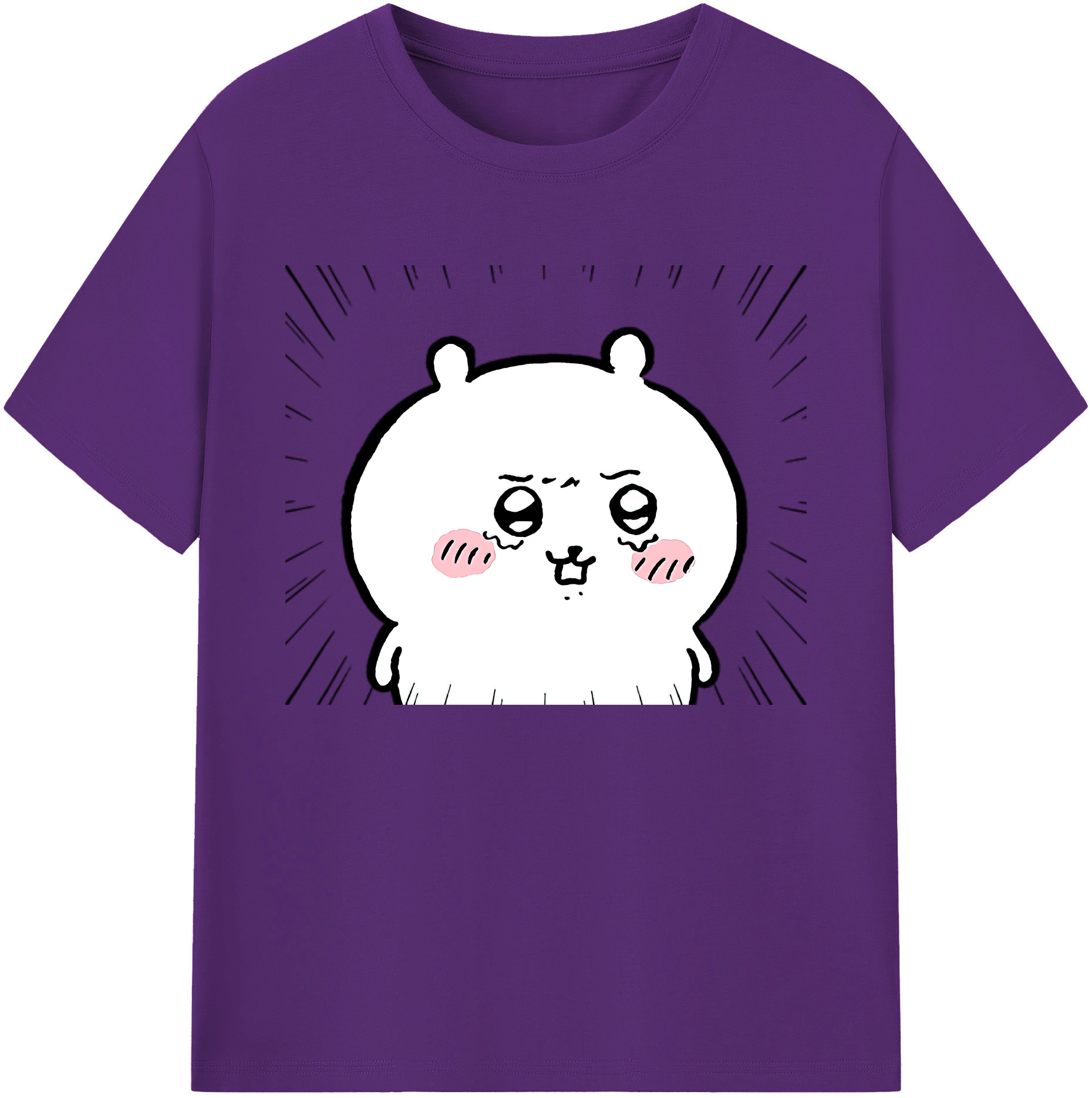 （画像用） ちいかわ ちいかわ Chii-kawa chiikawa 綿100％ メンズ半袖Tシャツ｜肌触りやわらか＆通気性