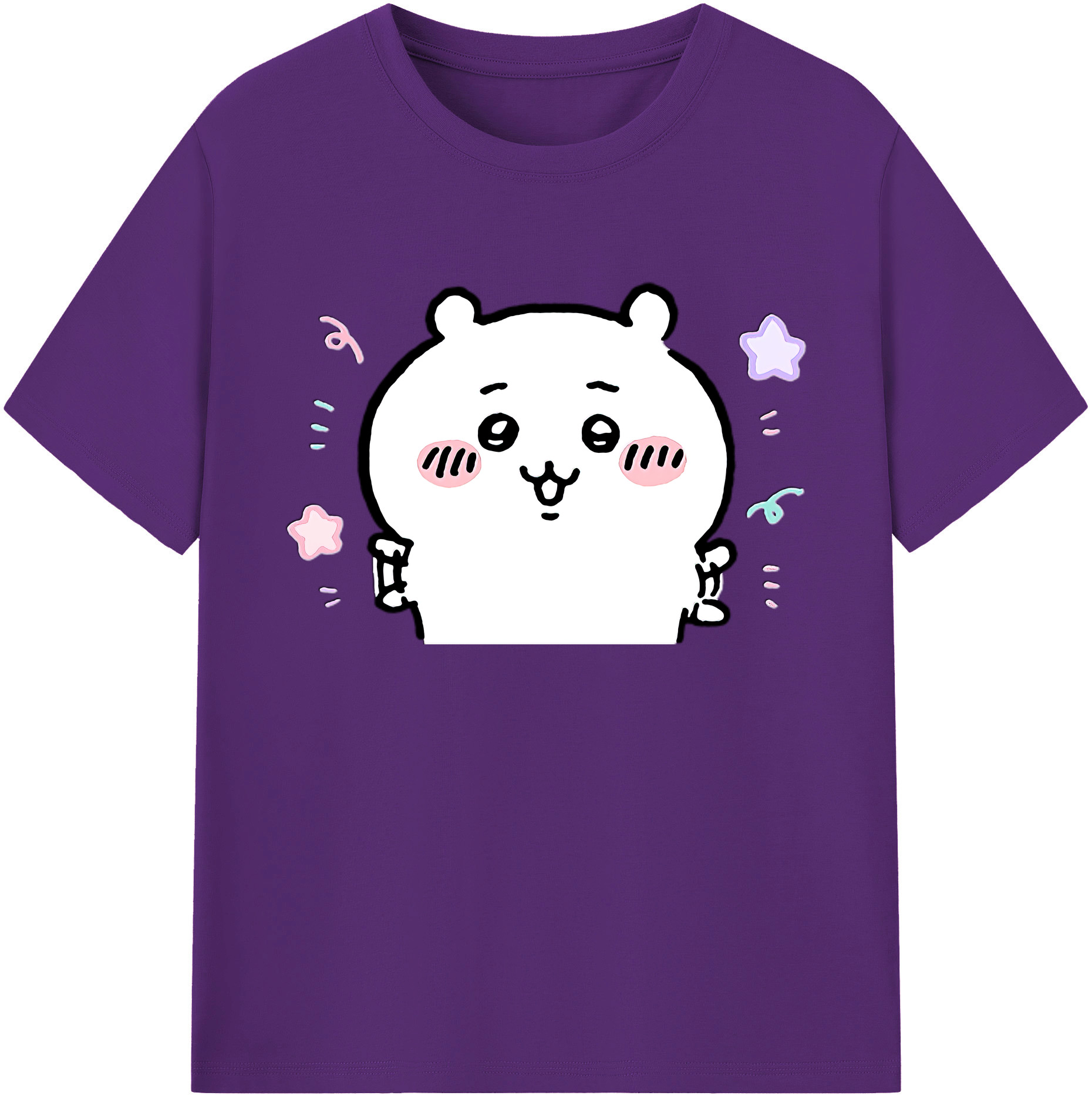（画像用） ちいかわ ちいかわ Chii-kawa chiikawa 綿100％ メンズ半袖Tシャツ｜肌触りやわらか＆通気性