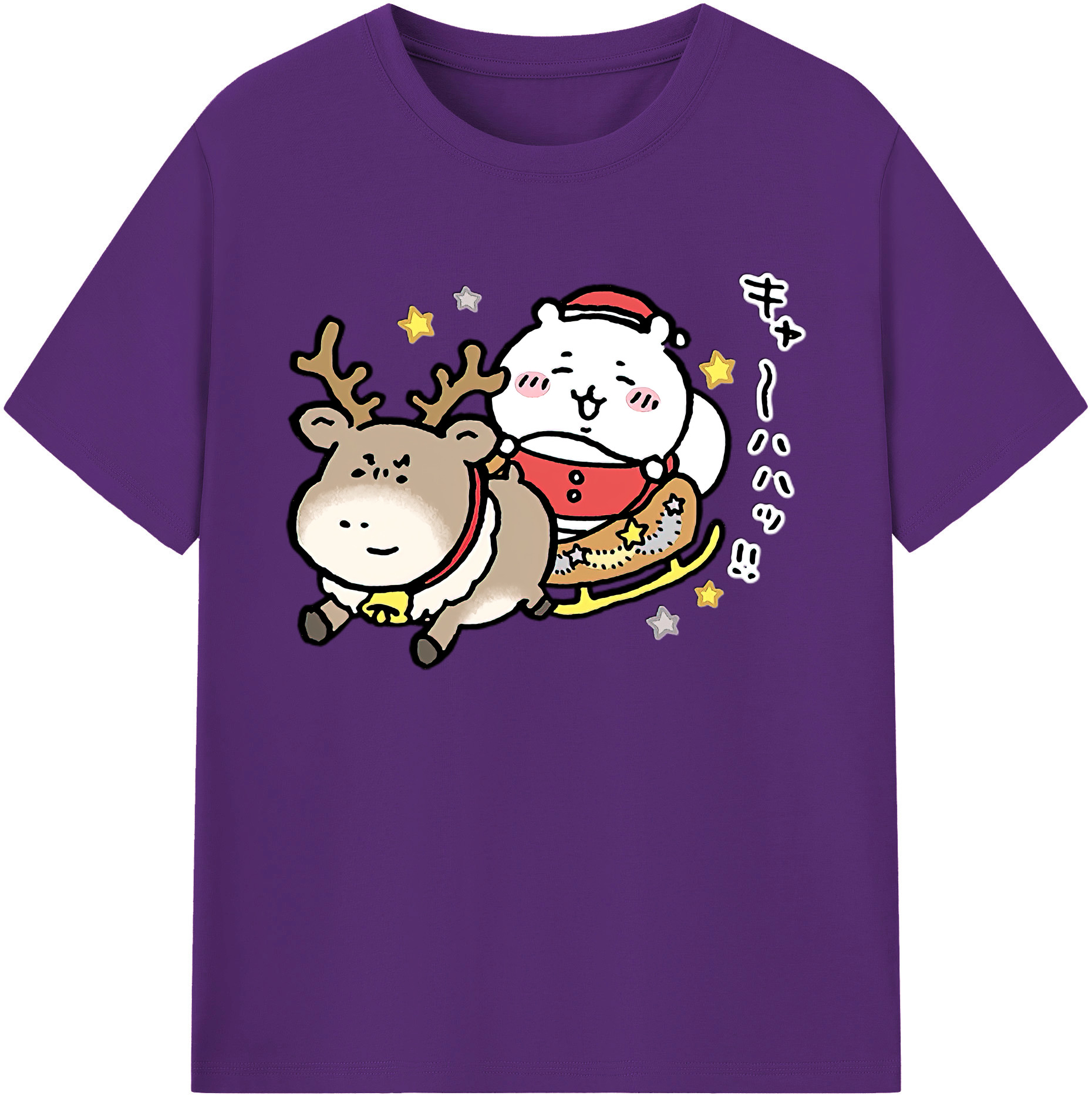 （画像用） ちいかわ ちいかわ Chii-kawa chiikawa 綿100％ メンズ半袖Tシャツ｜肌触りやわらか＆通気性
