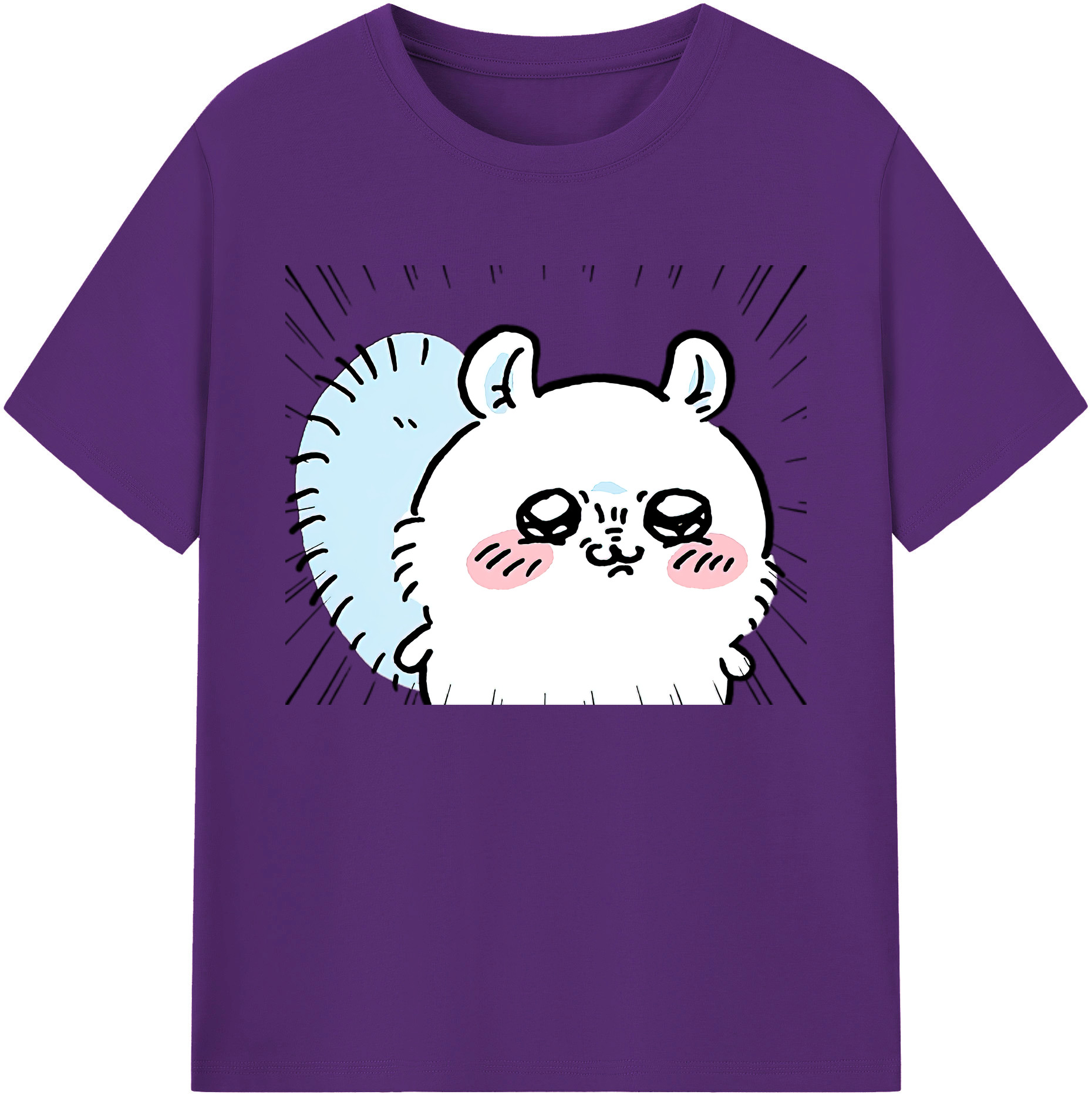（画像用） ちいかわ モモンガ Chii-kawa Momonga 綿100％ メンズ半袖Tシャツ｜肌触りやわらか＆通気性