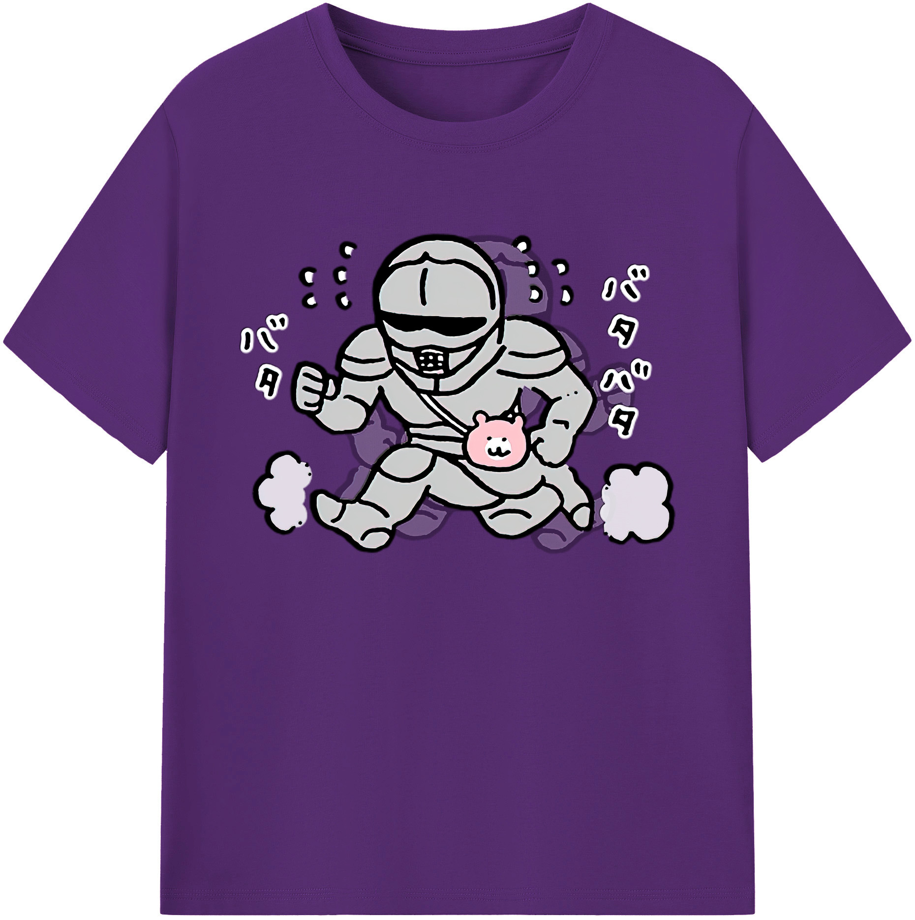 （画像用） ちいかわ 労働の鎧さん Chii-kawa Mr. Armor of Labor 綿100％ メンズ半袖Tシャツ｜肌触りやわらか＆通気性
