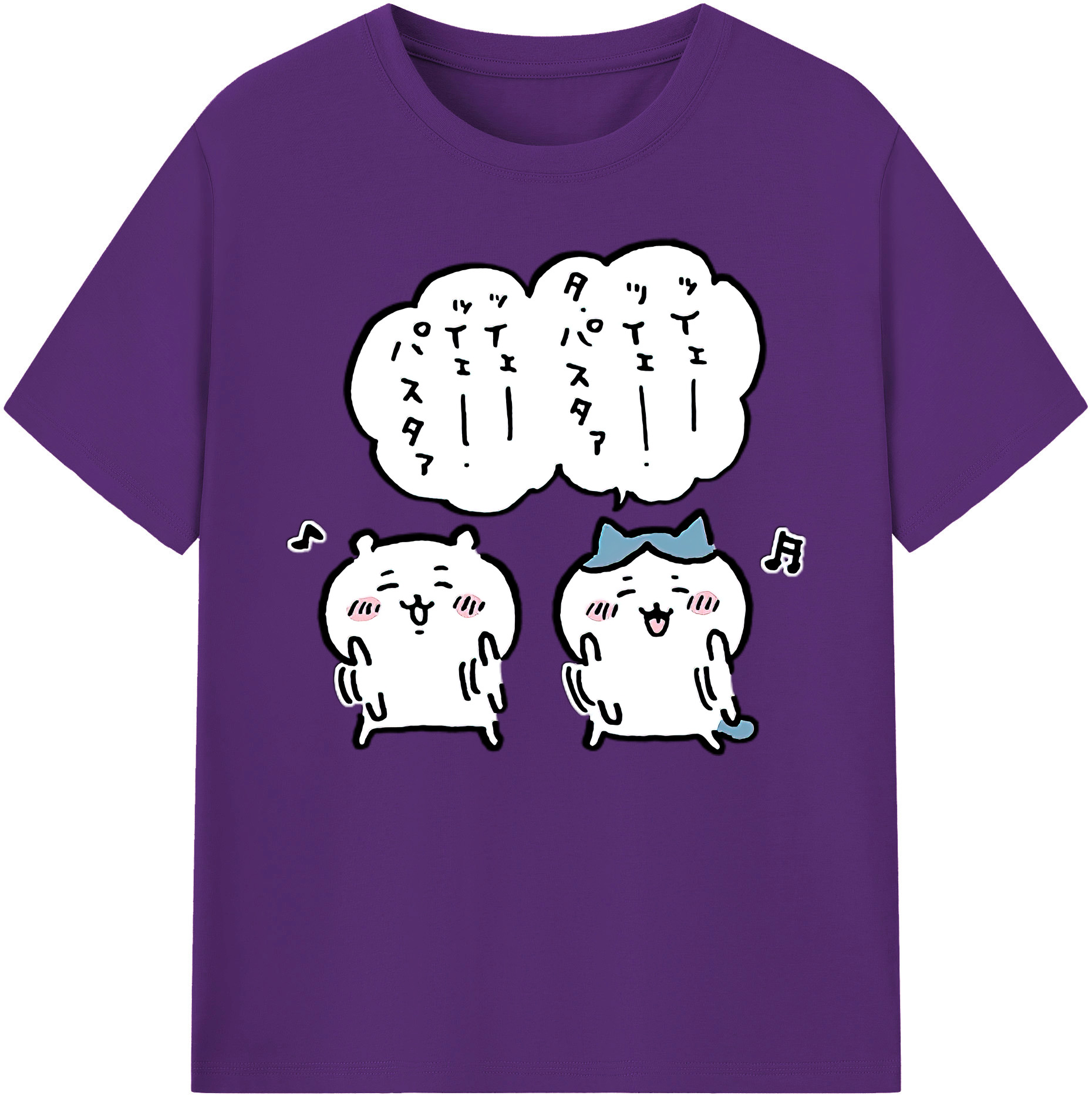（画像用） ちいかわ ハチワレ Chii-kawa hachiware 綿100％ メンズ半袖Tシャツ｜肌触りやわらか＆通気性