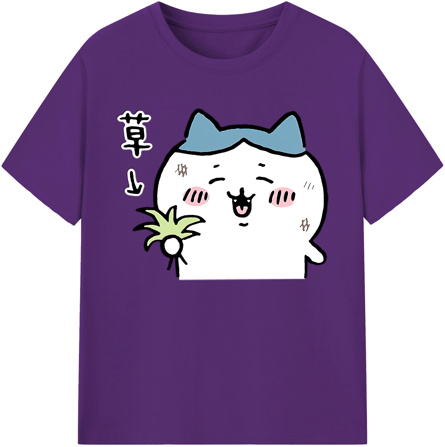 （画像用） ちいかわ ハチワレ Chii-kawa hachiware 綿100％ メンズ半袖Tシャツ｜肌触りやわらか＆通気性
