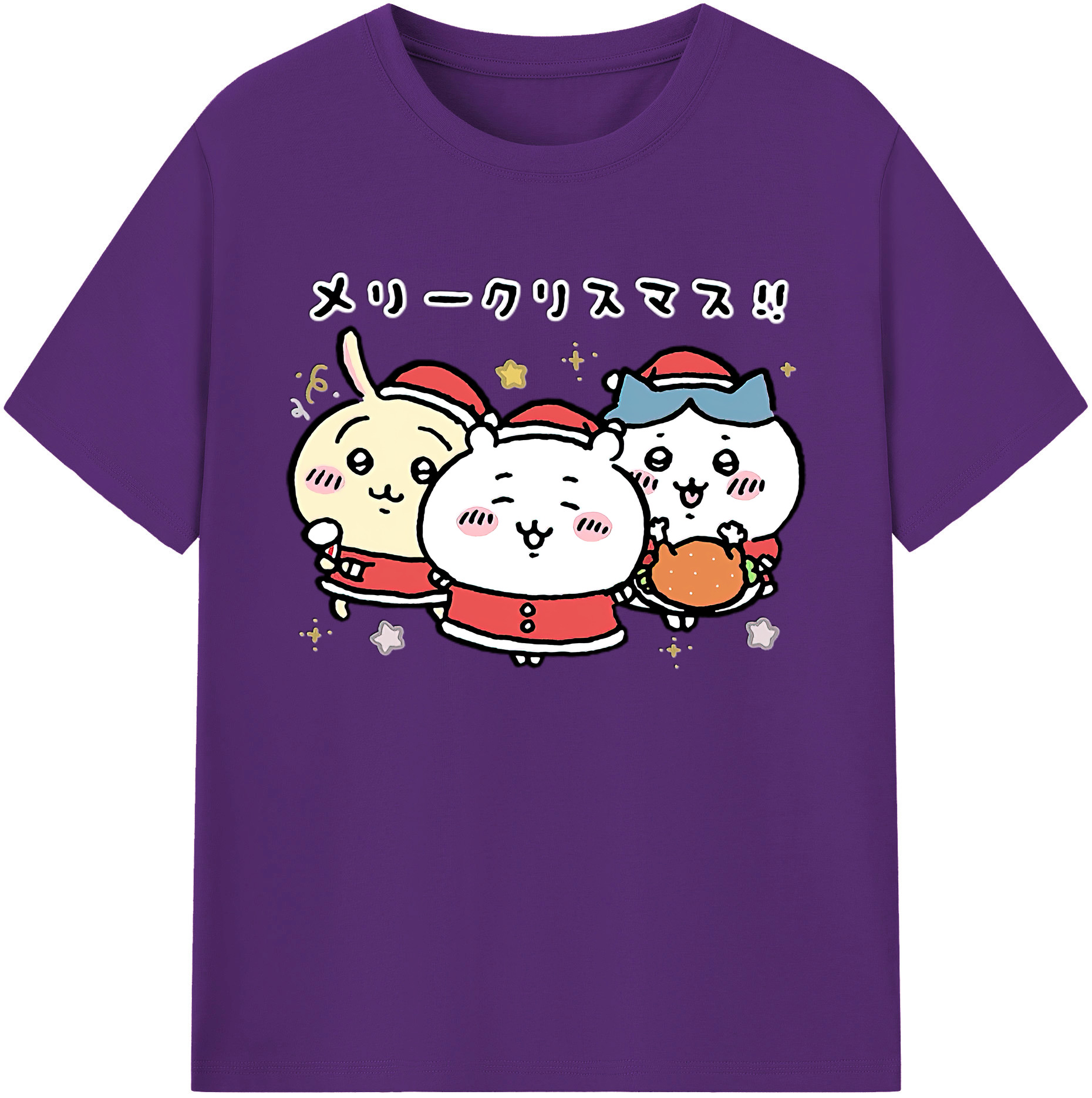 （画像用） ちいかわ ハチワレ Chii-kawa hachiware 綿100％ メンズ半袖Tシャツ｜肌触りやわらか＆通気性