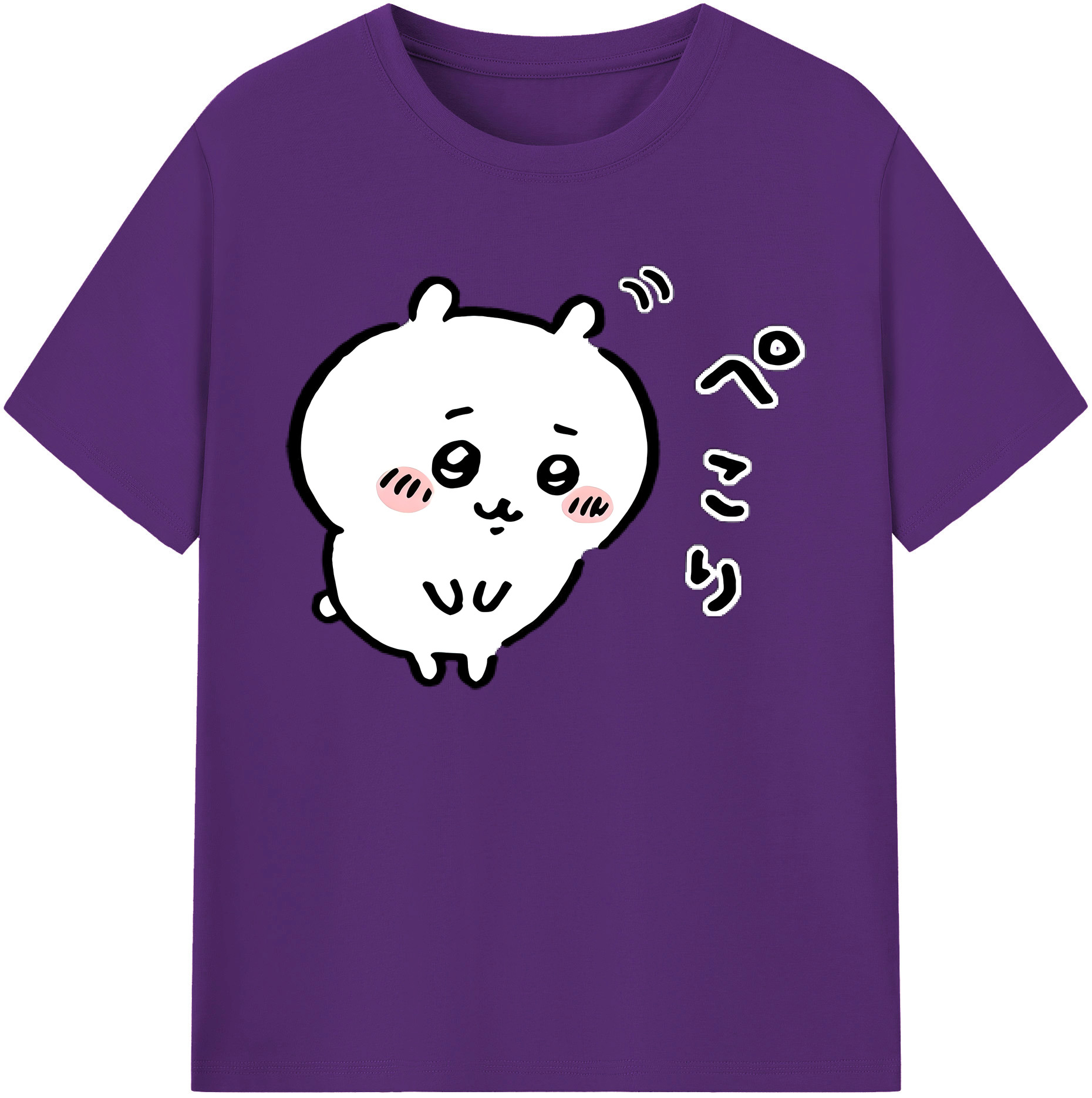 （画像用） ちいかわ ちいかわ Chii-kawa chiikawa 綿100％ メンズ半袖Tシャツ｜肌触りやわらか＆通気性