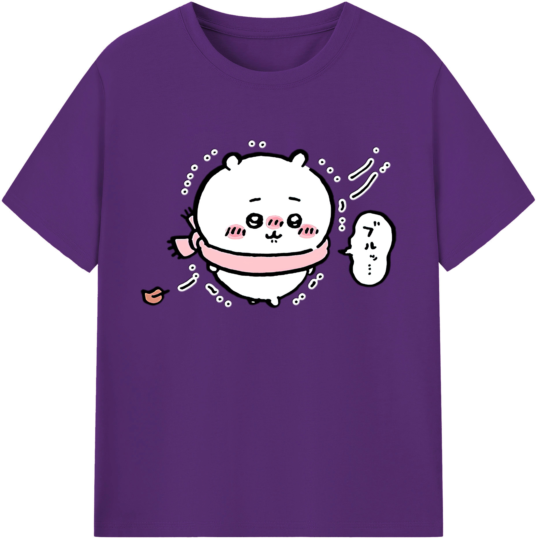 （画像用） ちいかわ ちいかわ Chii-kawa chiikawa 綿100％ メンズ半袖Tシャツ｜肌触りやわらか＆通気性