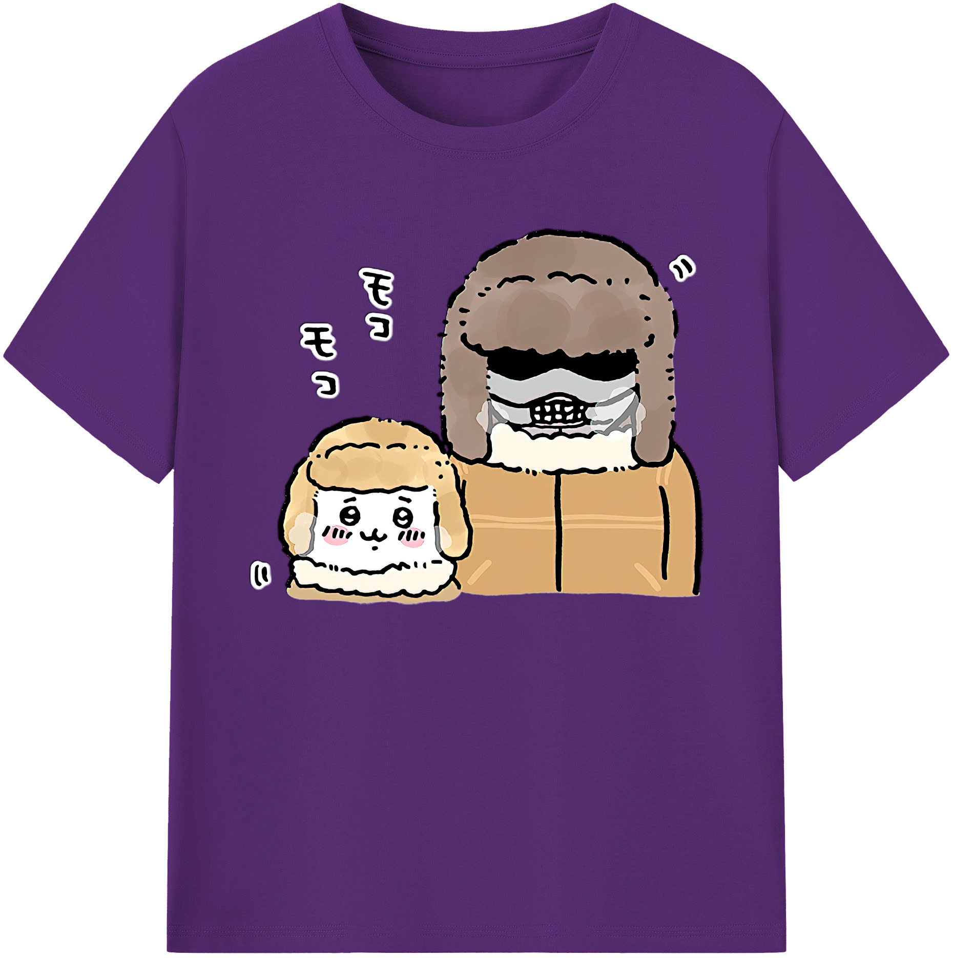 （画像用） ちいかわ 労働の鎧さん Chii-kawa Mr. Armor of Labor 綿100％ メンズ半袖Tシャツ｜肌触りやわらか＆通気性