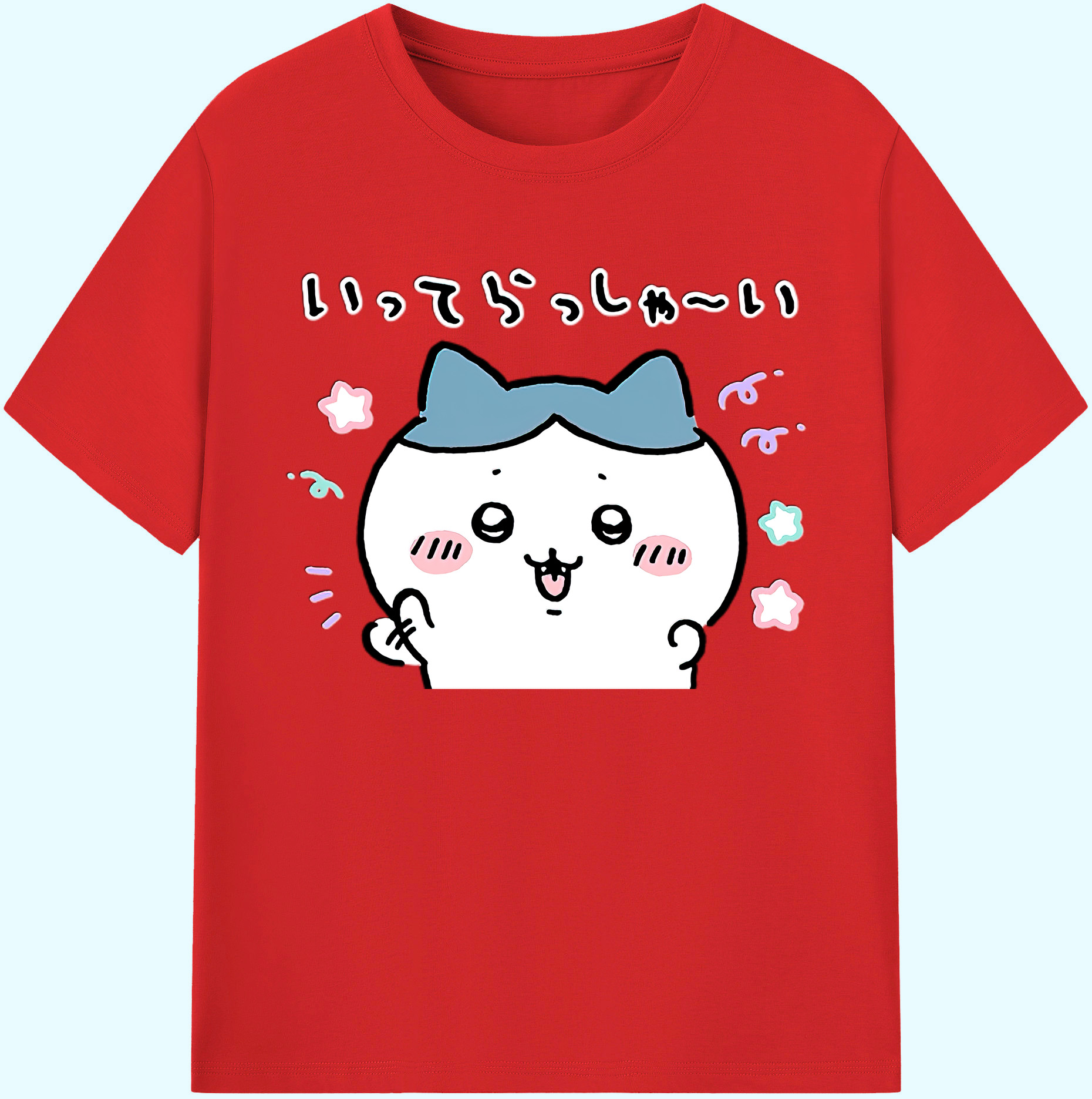 （画像用） ちいかわ ハチワレ Chii-kawa hachiware 綿100％ メンズ半袖Tシャツ｜肌触りやわらか＆通気性