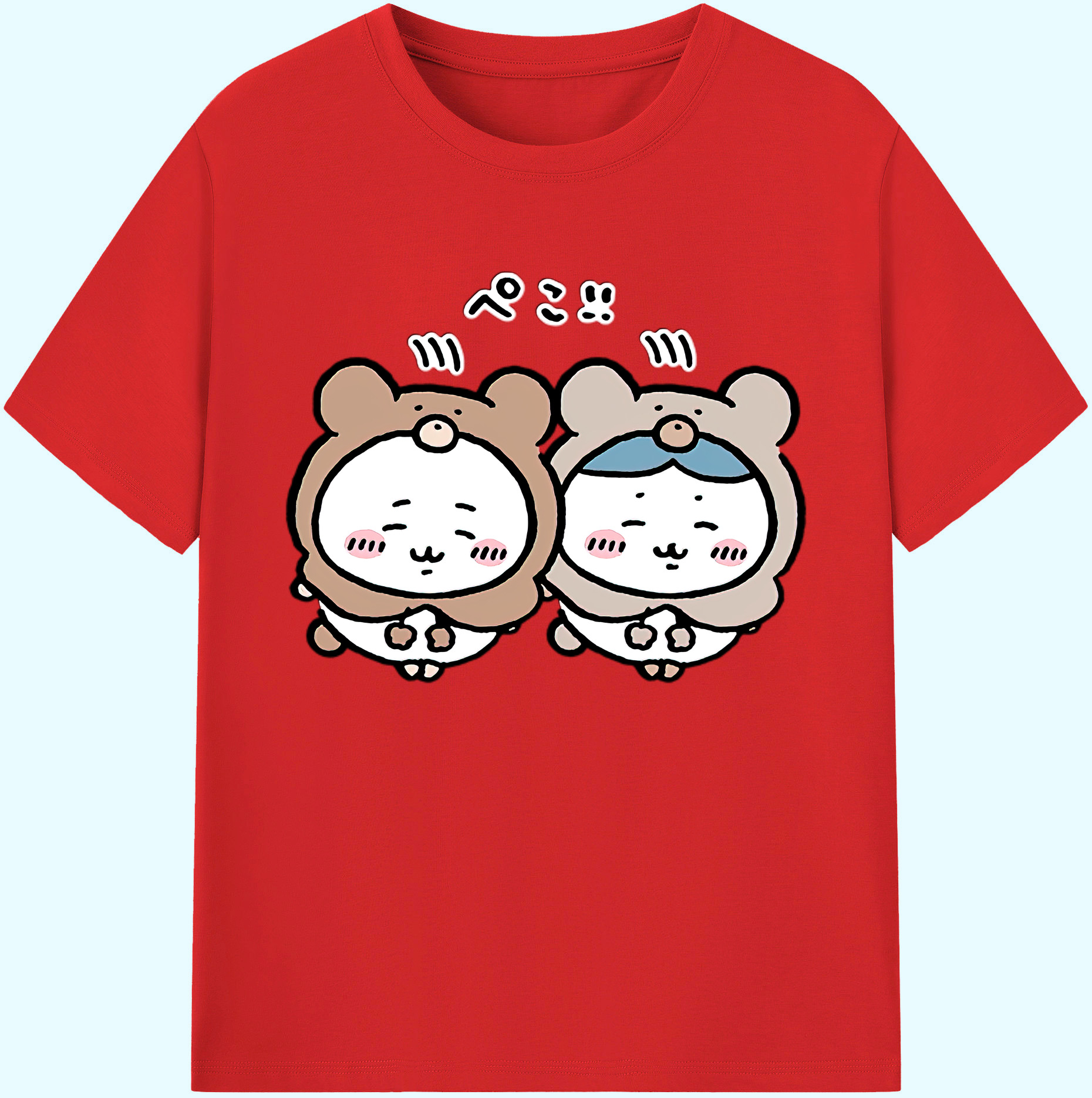（画像用） ちいかわ ハチワレ Chii-kawa hachiware 綿100％ メンズ半袖Tシャツ｜肌触りやわらか＆通気性